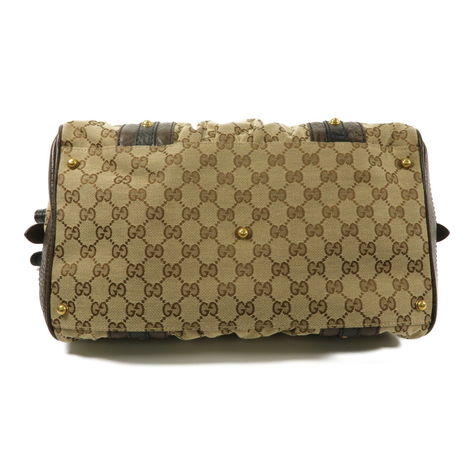 GUCCI 帆布/牛皮皮革Interlocking Boston手挽袋