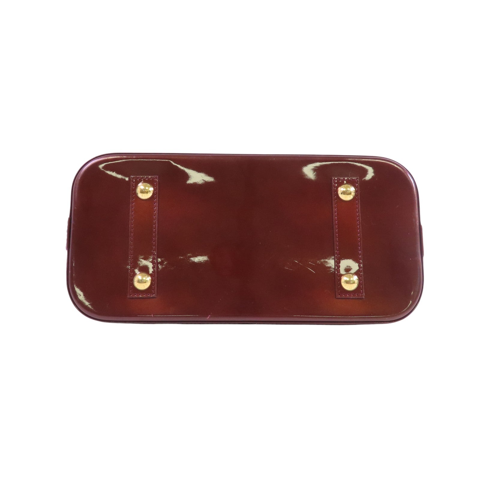 LOUIS VUITTON Monogram Vernis Alma PM Hand Bag金扣手挽袋