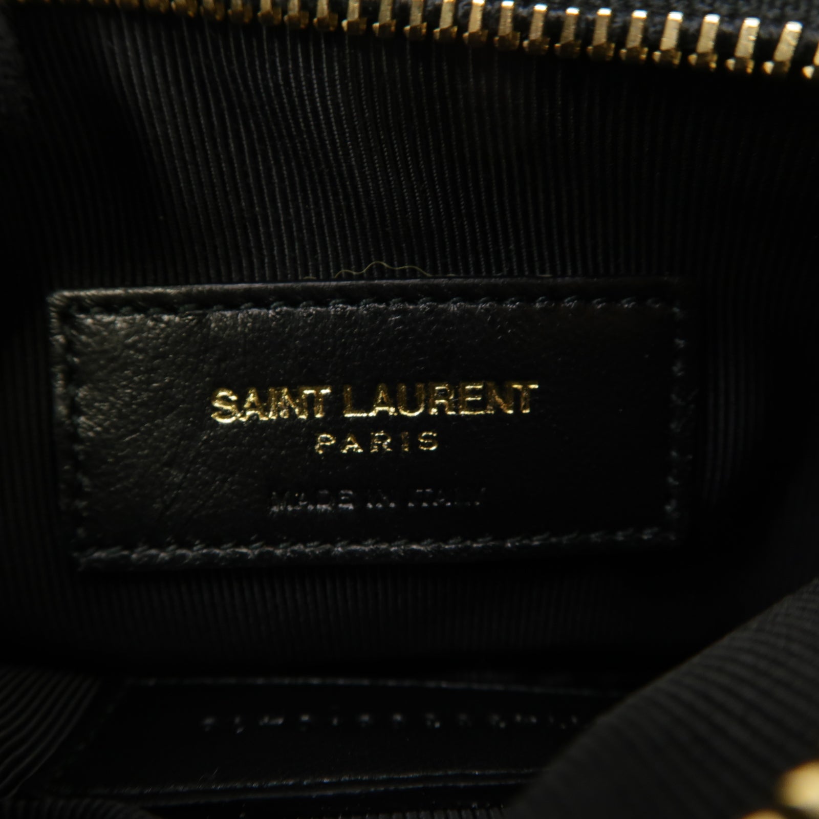 SAINT LAURENT 牛皮皮革Coin Case金扣零錢包黑色