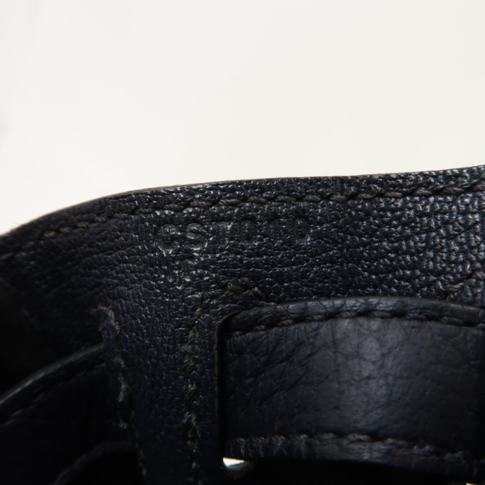 HERMES Clemence皮革Kelly Ado II銀扣背包Bleu Nuit/午夜藍色