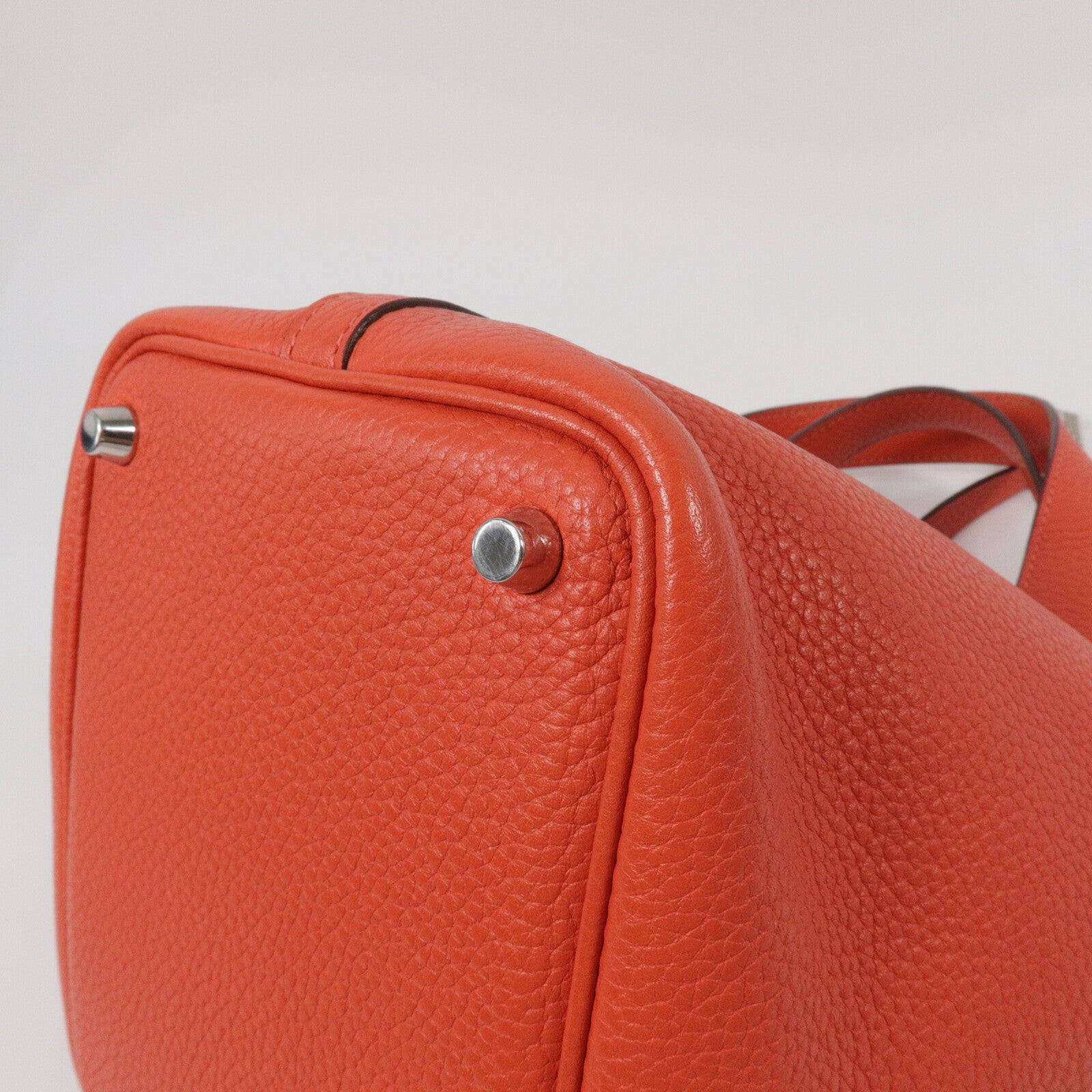 HERMES Clemence皮革Picotin PM手挽袋Bougainvillier