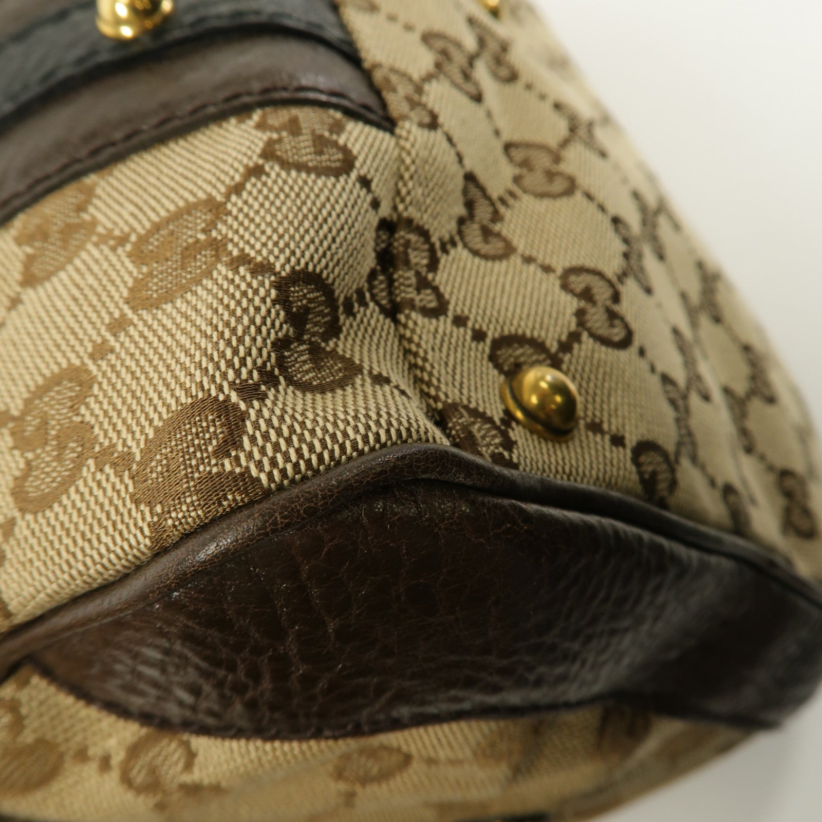 GUCCI 帆布/牛皮皮革Interlocking Boston手挽袋