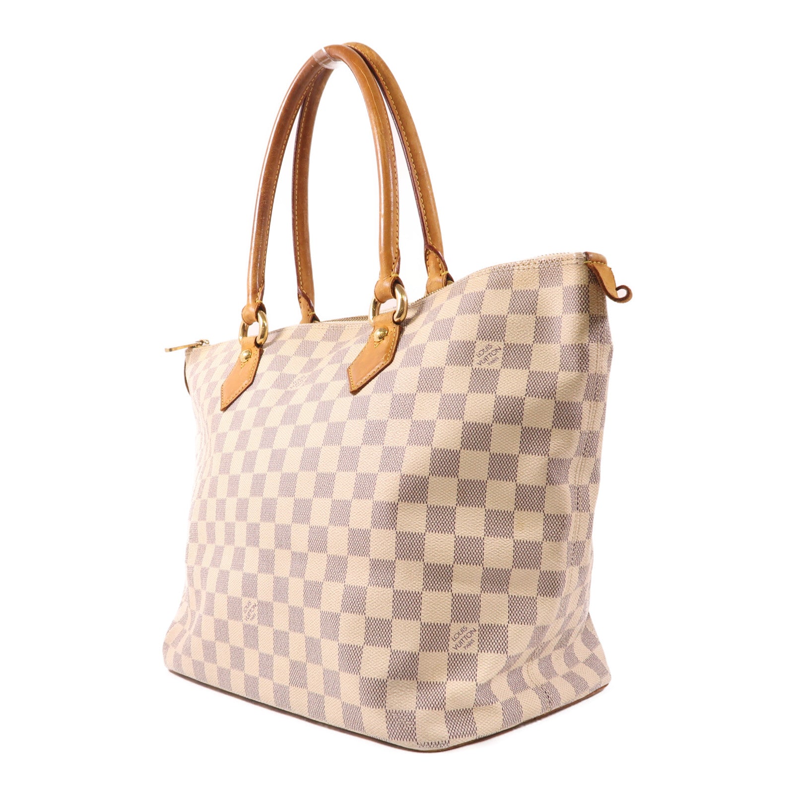 LOUIS VUITTON LV GHW Saleya MM Shoulder Bag N51185 Damier Azur White