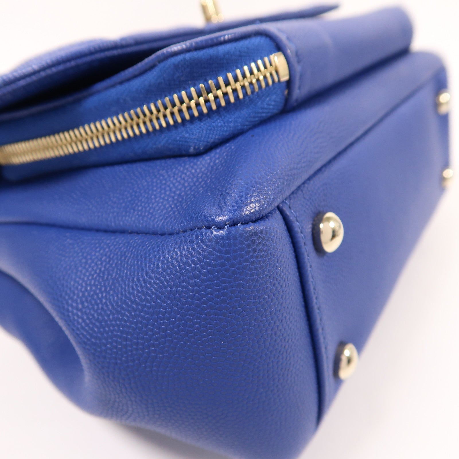 CHANEL 牛皮皮革Business Affinity金扣鏈帶手挽肩背兩用袋