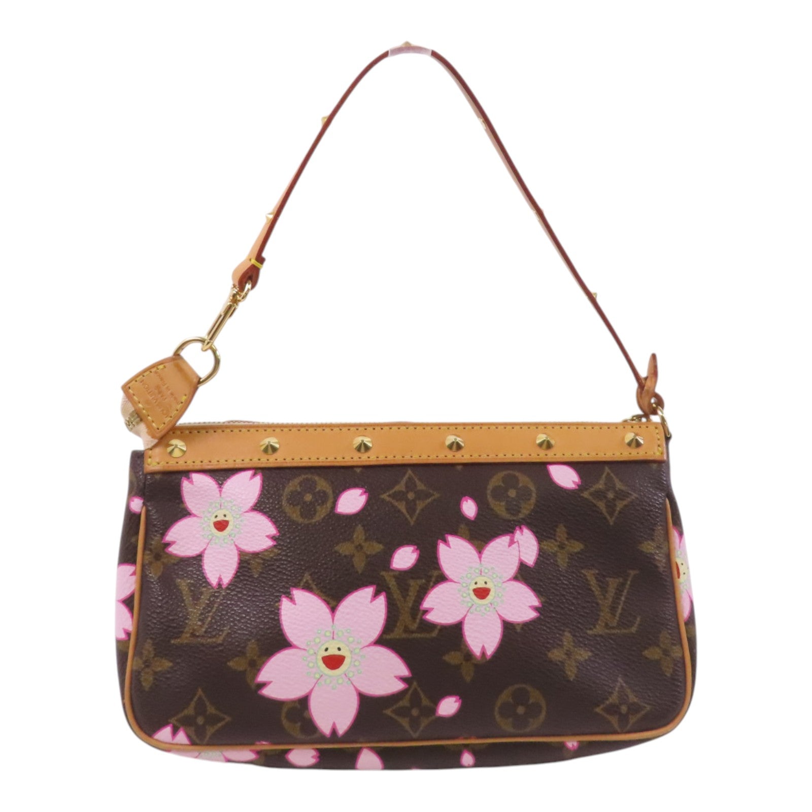 LOUIS VUITTON Monogram Cherry Blossom Pochette金扣肩背袋