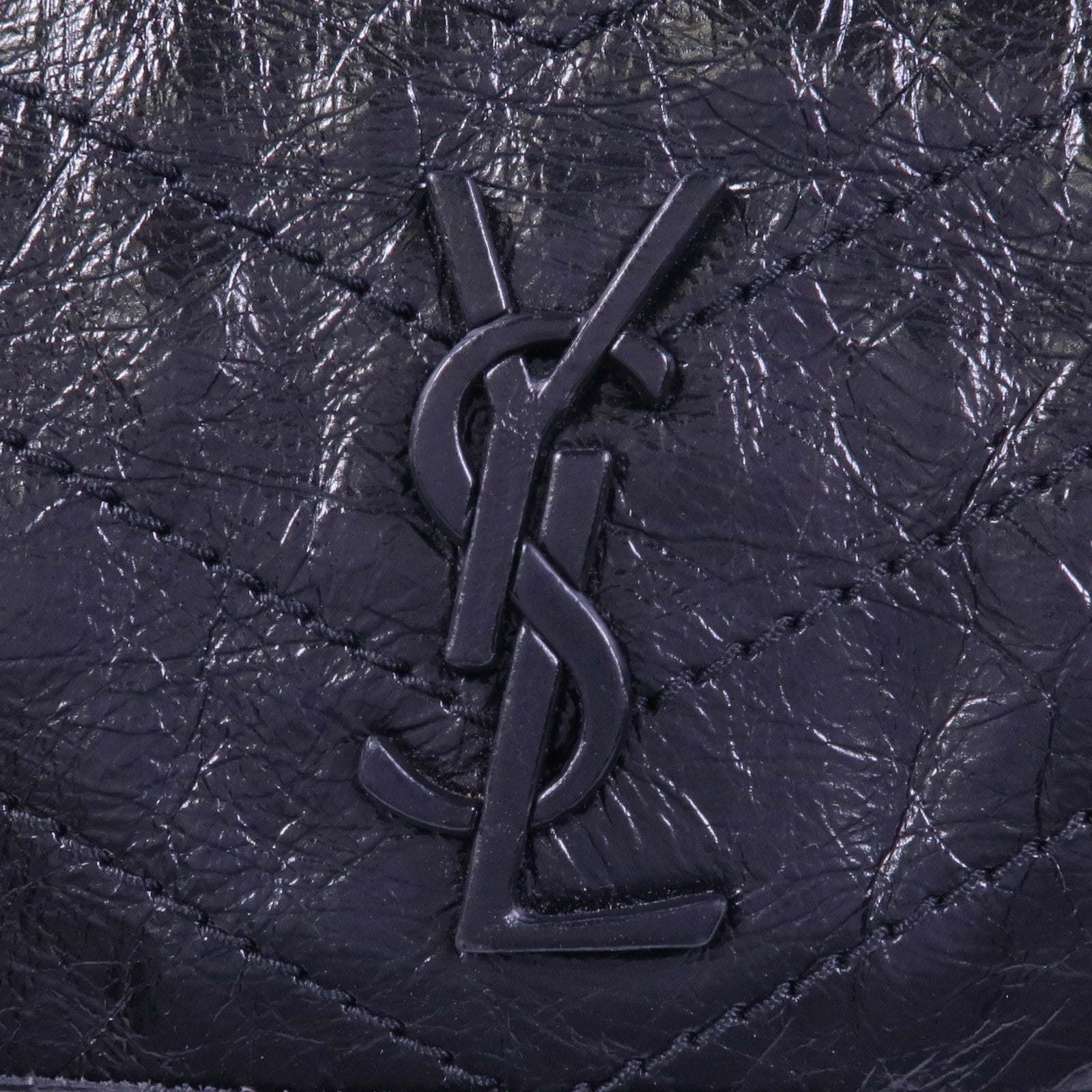 YVES SAINT LAURENT 牛皮皮革Niki Baby銀扣鏈帶肩背袋