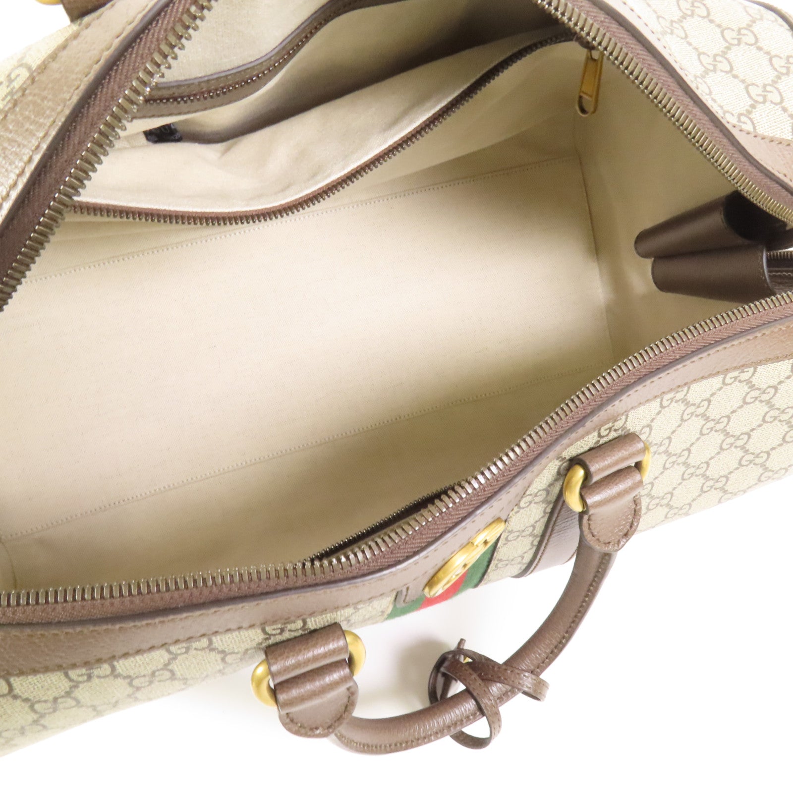GUCCI 【激減優惠】塗層帆布Savoy Medium Duffel金扣手挽肩背兩用袋