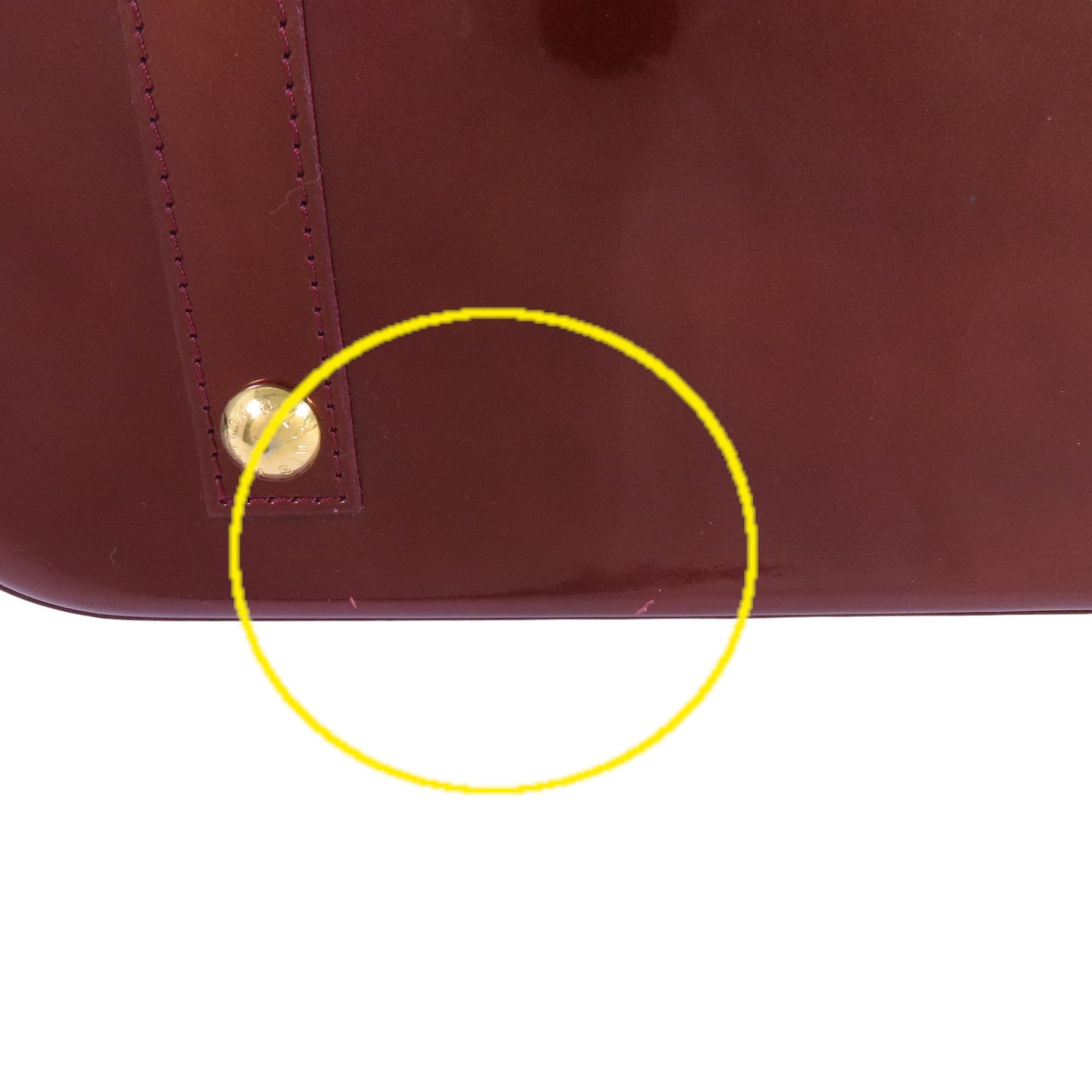 LOUIS VUITTON Monogram Vernis Alma PM Hand Bag金扣手挽袋