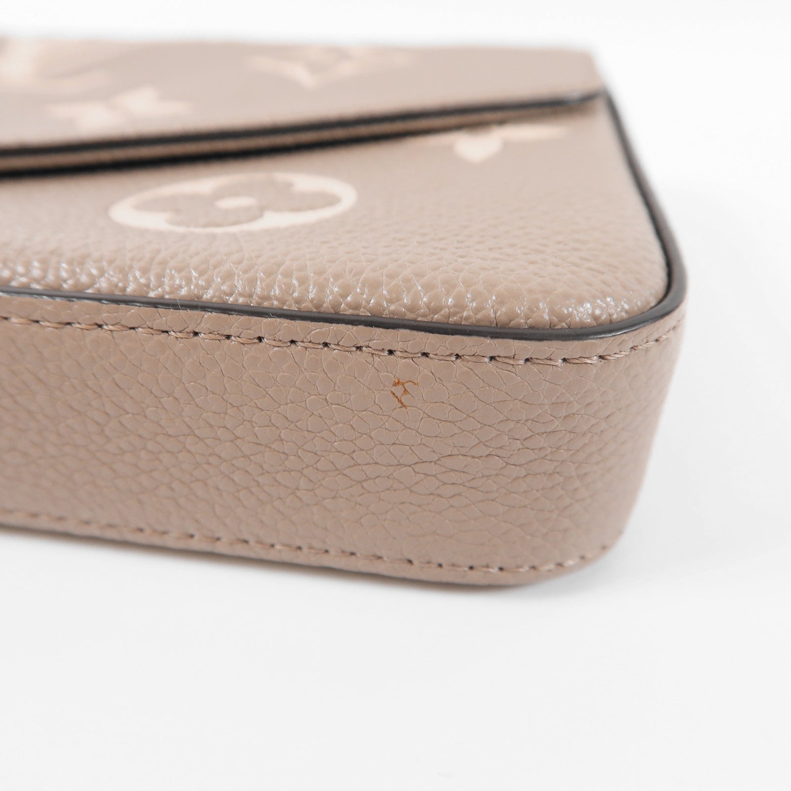 LOUIS VUITTON Monogram Empreinte Felicie Pochette金扣鏈帶肩背袋