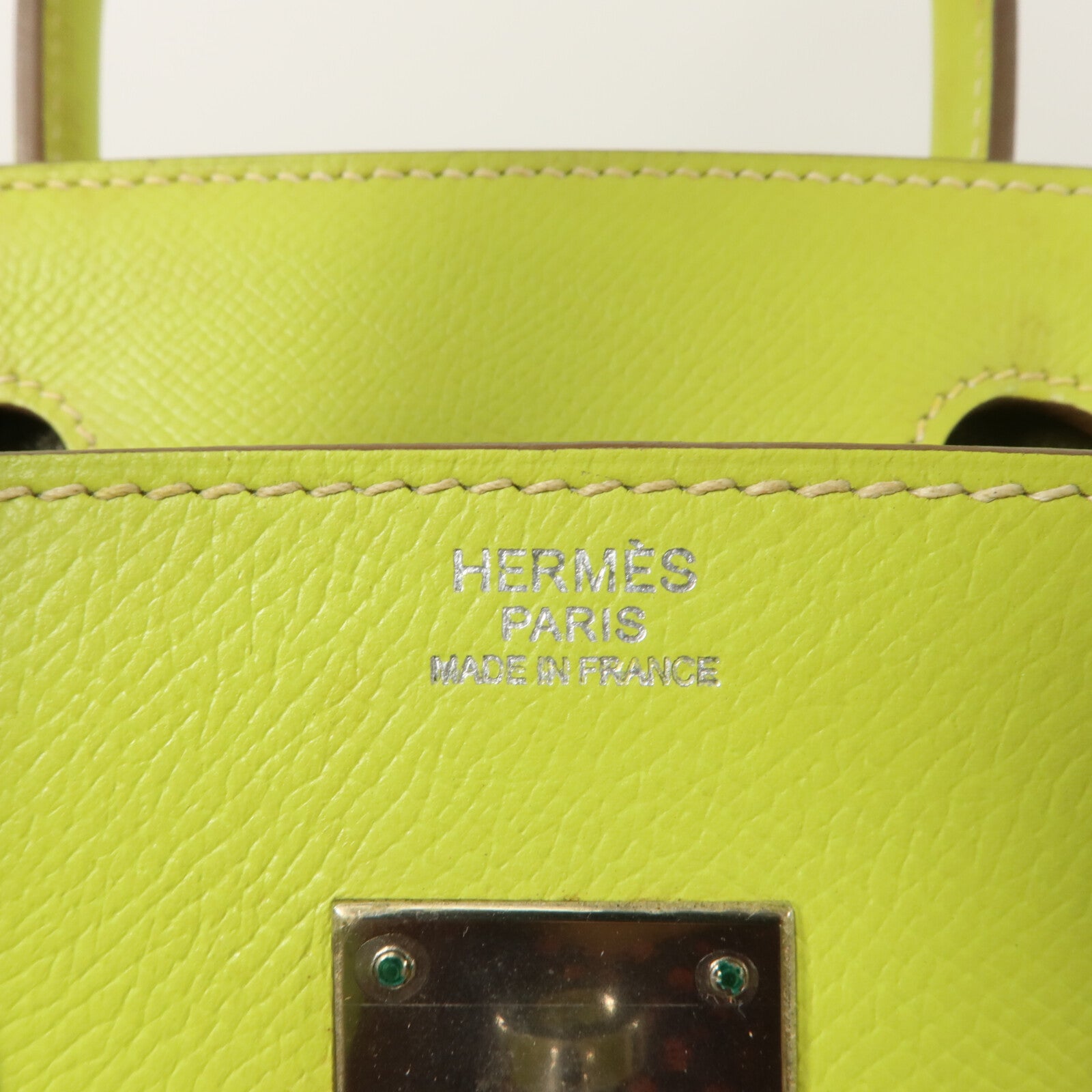 HERMES Epsom皮革Birkin 30 Candy手挽袋Kiwi