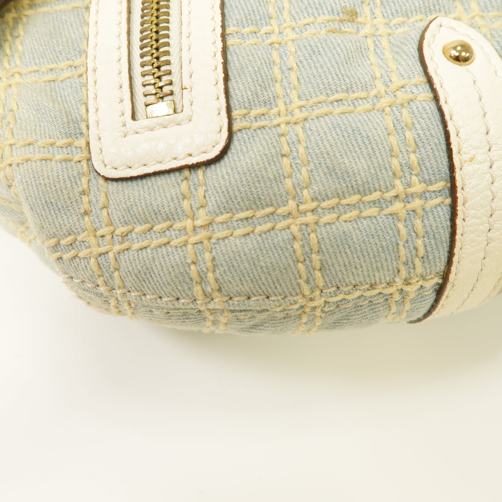 MARC JACOBS 帆布Shoulder Bag金扣肩背袋藍色