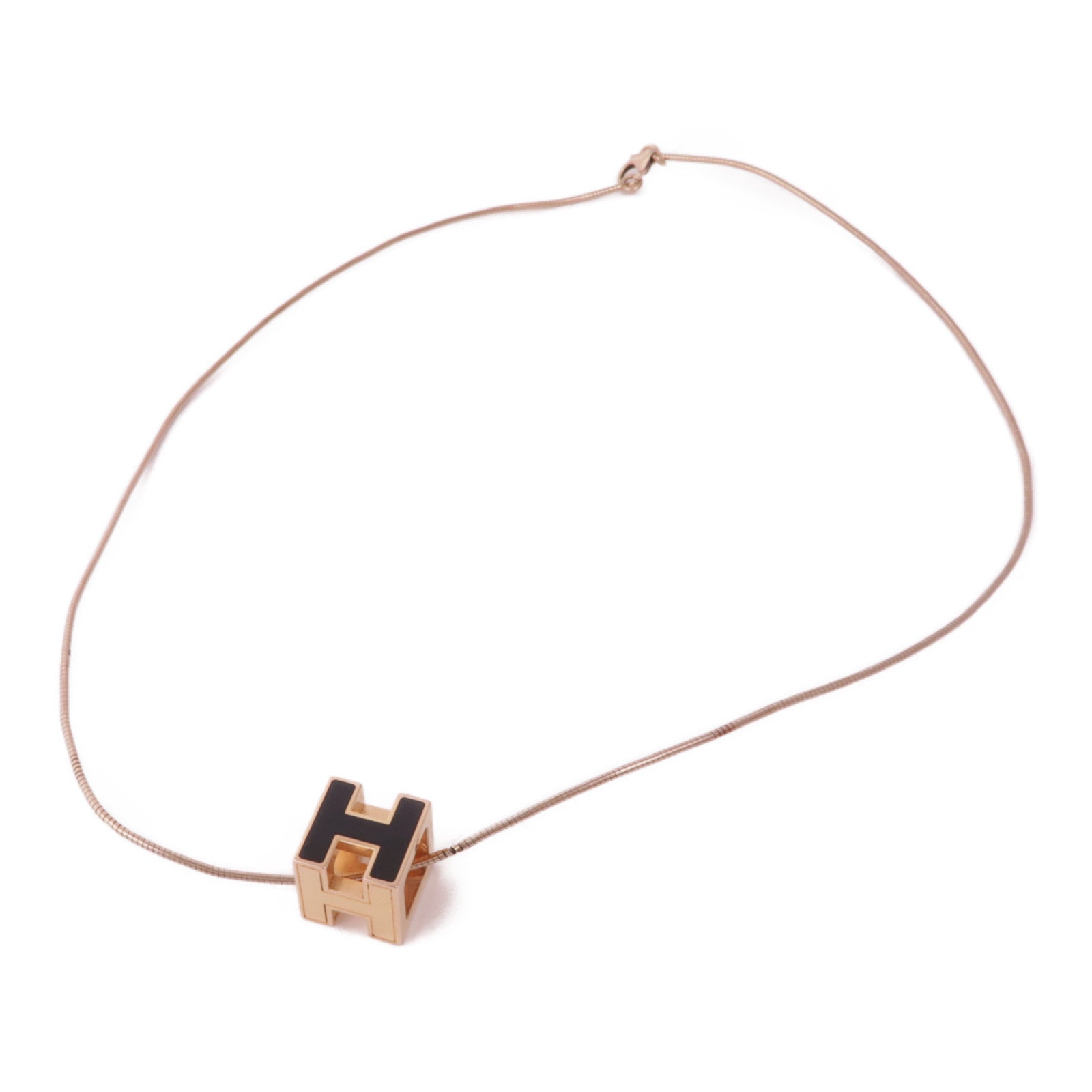HERMES 金屬Cube d'H (H Cube) Necklace項鏈