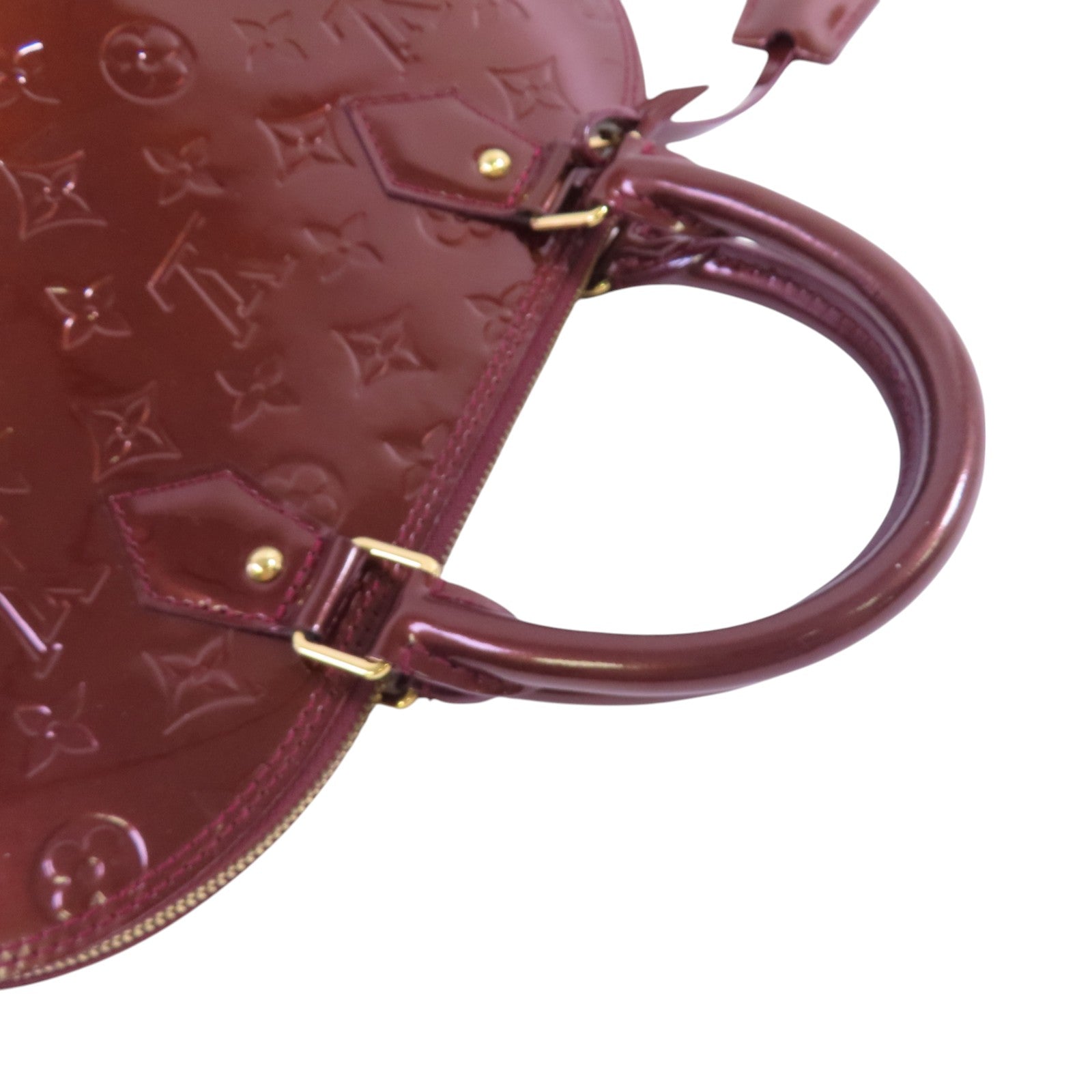 LOUIS VUITTON Monogram Vernis Alma PM Hand Bag金扣手挽袋