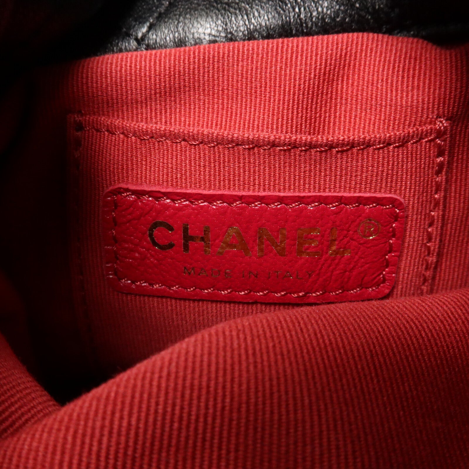 CHANEL 羊皮皮革Bucket Bag With Pearl Handle鏈帶手挽肩背兩用袋