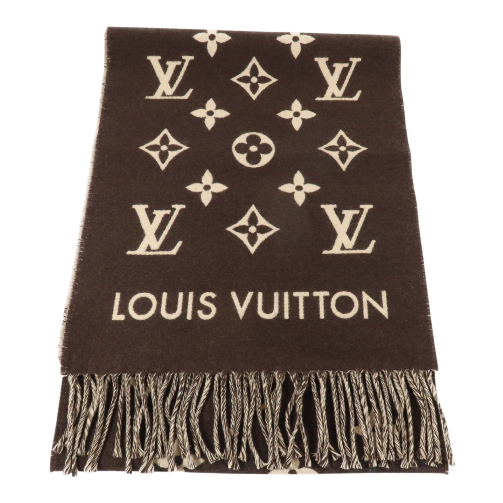 LOUIS VUITTON 羊毛All About Monogram Scarf圍巾