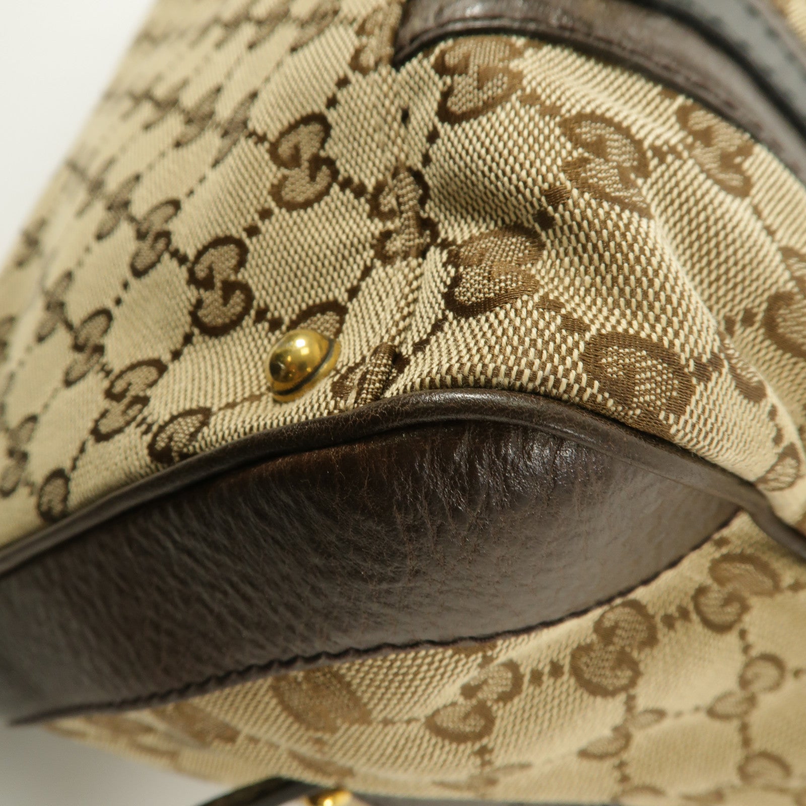 GUCCI 帆布/牛皮皮革Interlocking Boston手挽袋