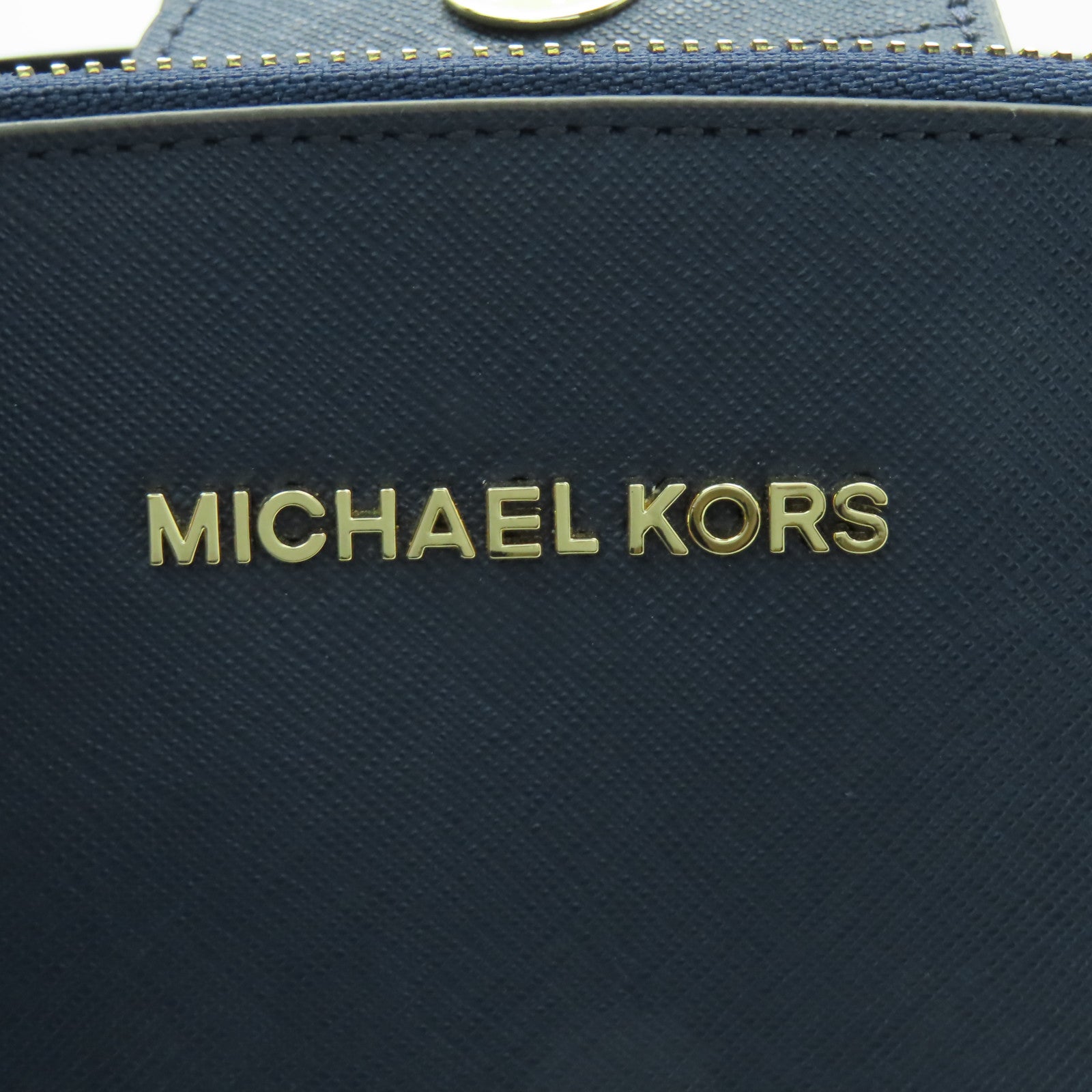 Michael Kors 【激減優惠】牛皮皮革Shoulder Bag金扣手挽肩背兩用袋藍色