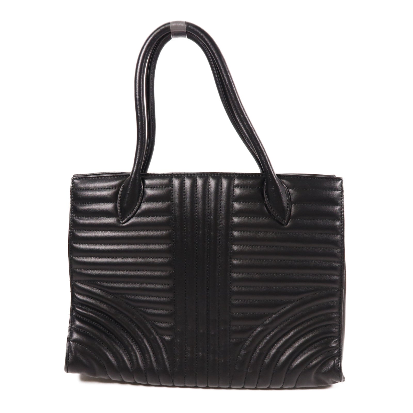 PRADA SHW 2 Way Shoulder Bag Handbag 1BA165 Calfskin Leather Black