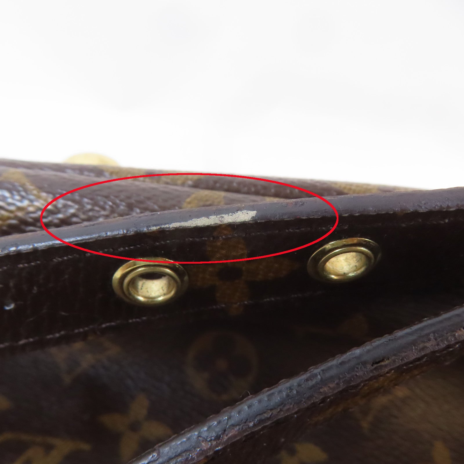 LOUIS VUITTON 【激減優惠】Monogram Pallas MM金扣手挽肩背兩用袋啡色/紅色