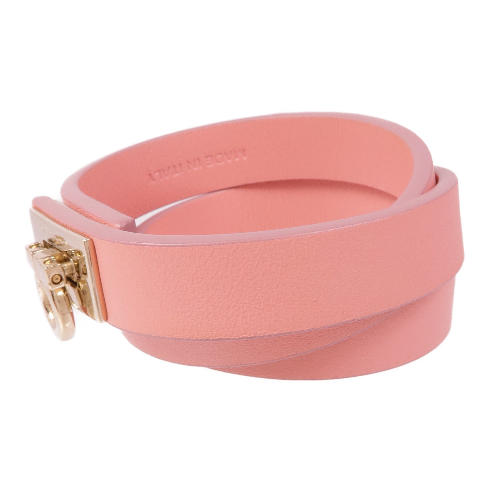 Salvatore Ferragamo 牛皮皮革Bracelet金扣手帶