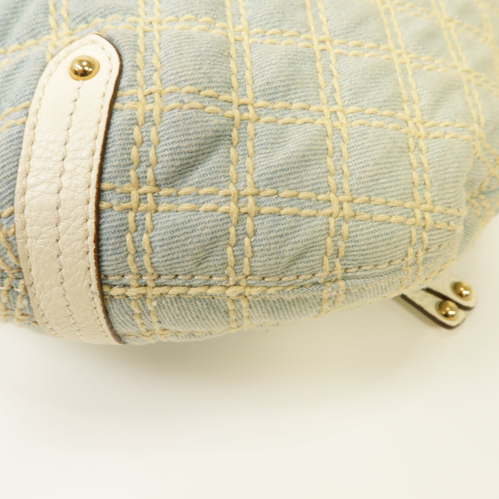 MARC JACOBS 帆布Shoulder Bag金扣肩背袋藍色