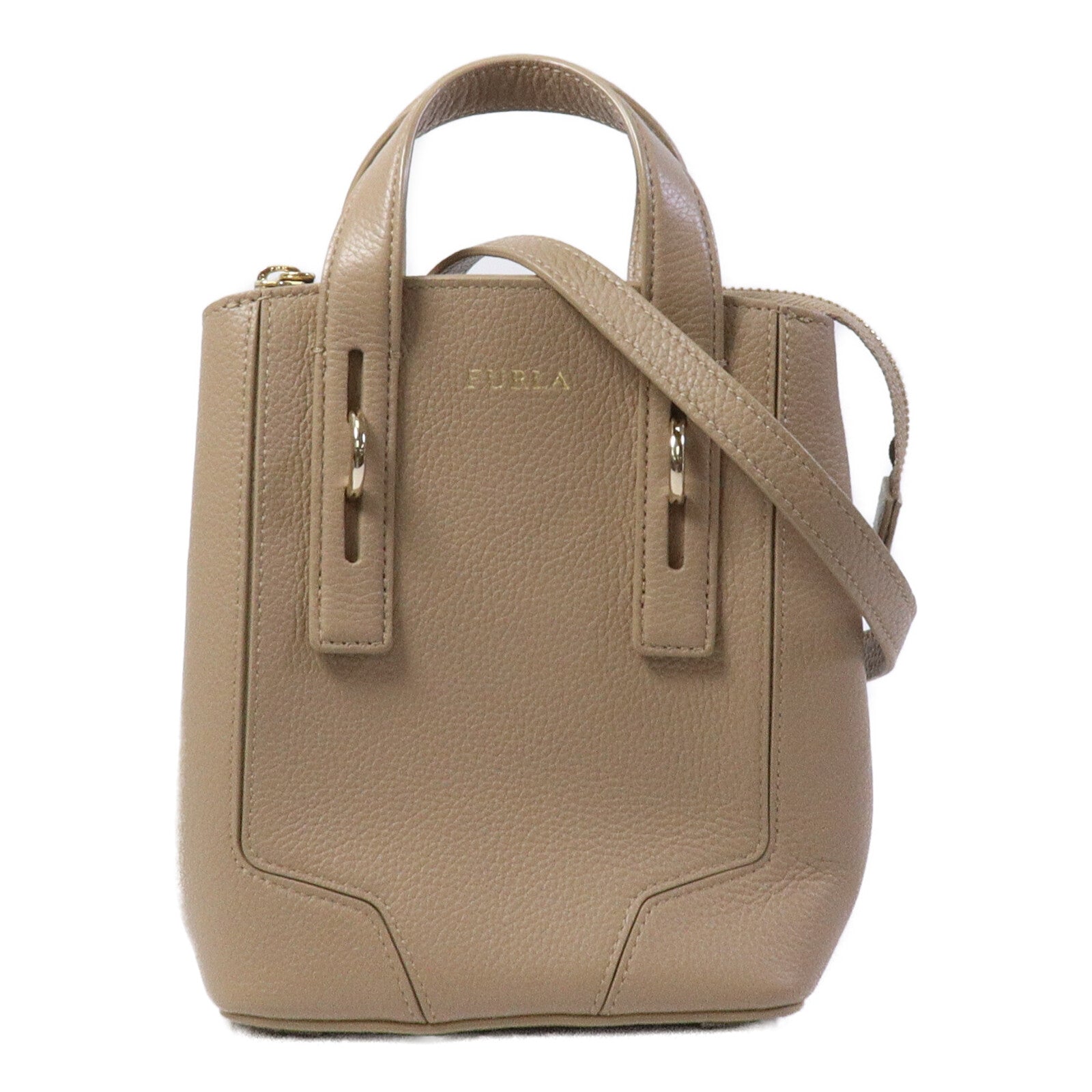 Furla 牛皮皮革2 Way Bag手挽肩背兩用袋