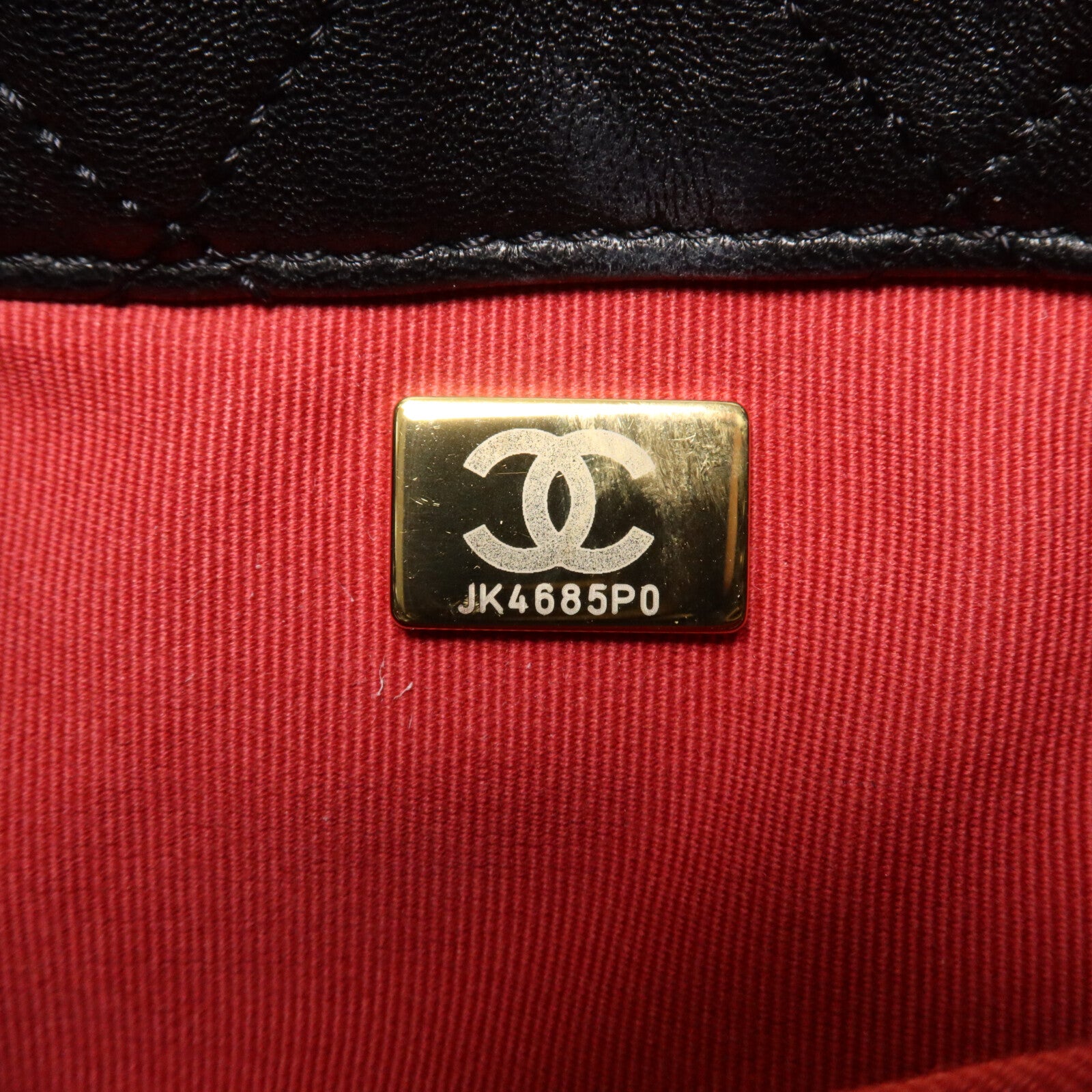 CHANEL 羊皮皮革Bucket Bag With Pearl Handle鏈帶手挽肩背兩用袋