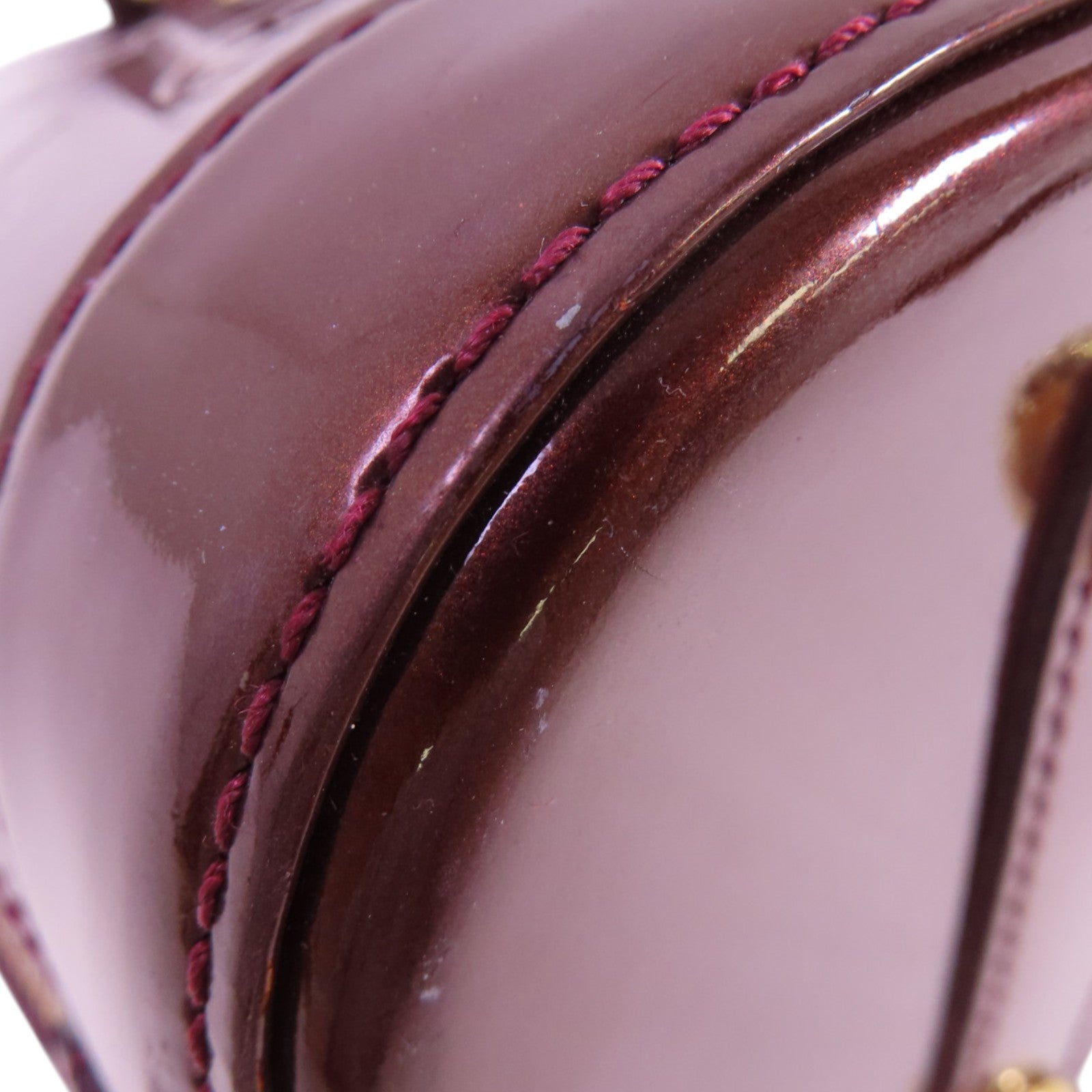 LOUIS VUITTON Monogram Vernis Alma PM Hand Bag金扣手挽袋