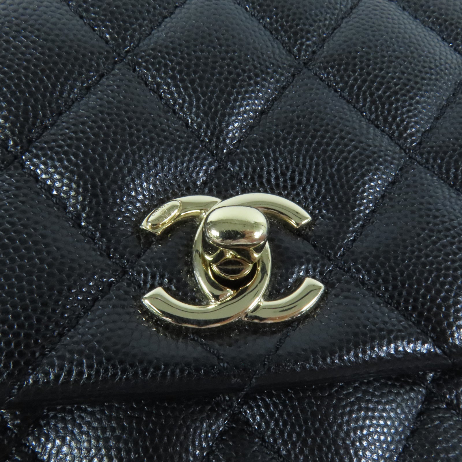 CHANEL 牛皮皮革Coco Handle Small金扣手挽肩背兩用袋