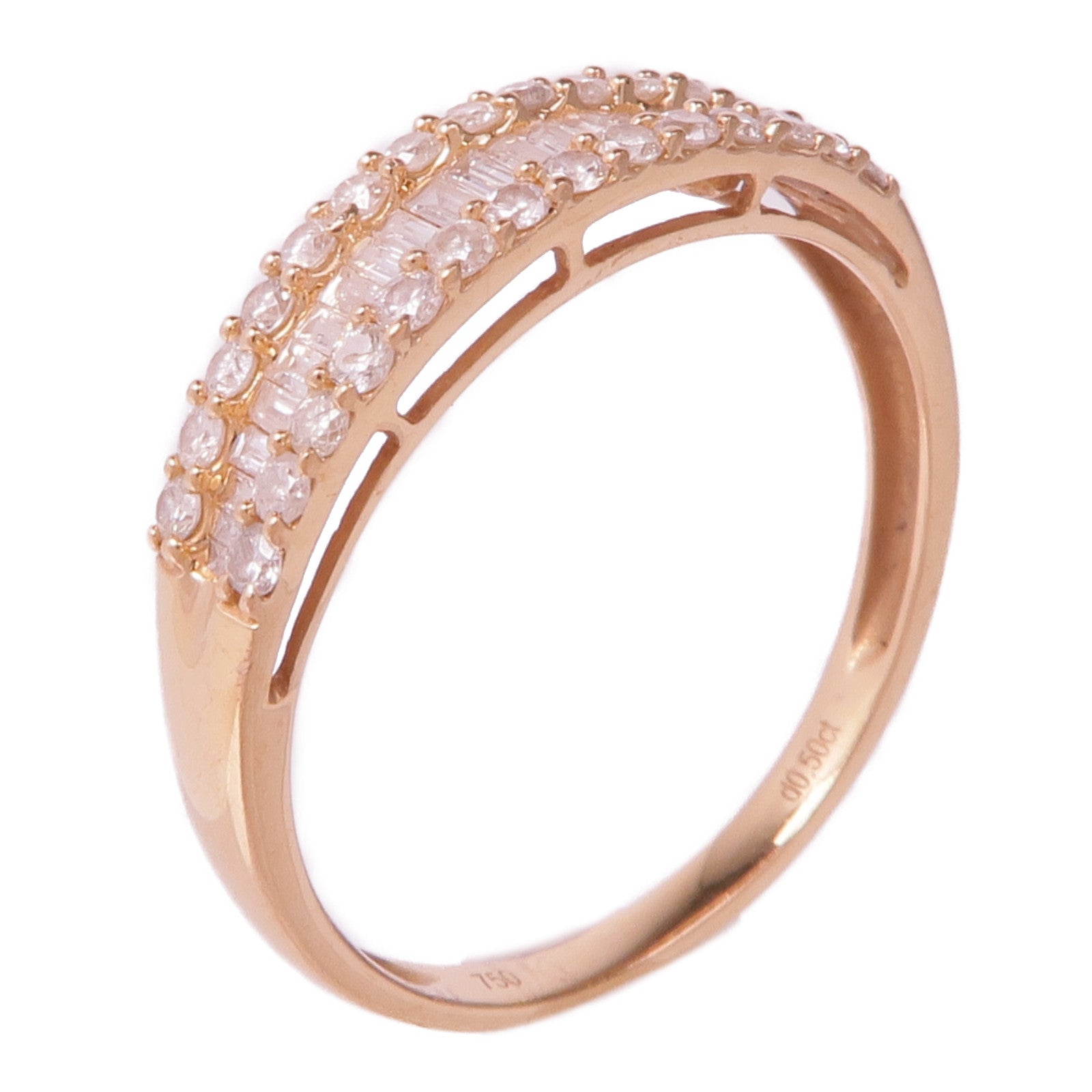 JEWELRY 18K玫瑰金Diamond Ring鑽石戒指US#8