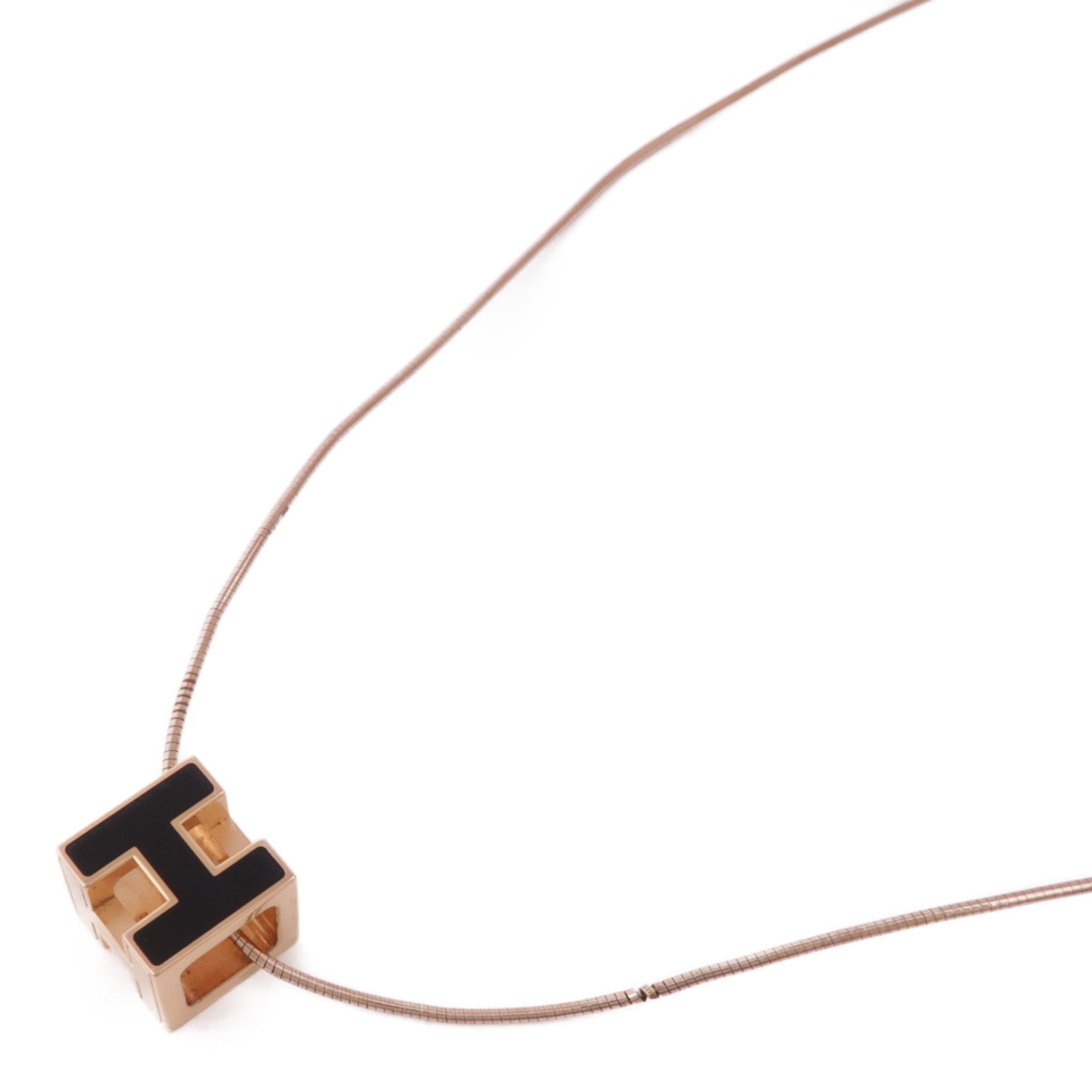 HERMES 金屬Cube d'H (H Cube) Necklace項鏈