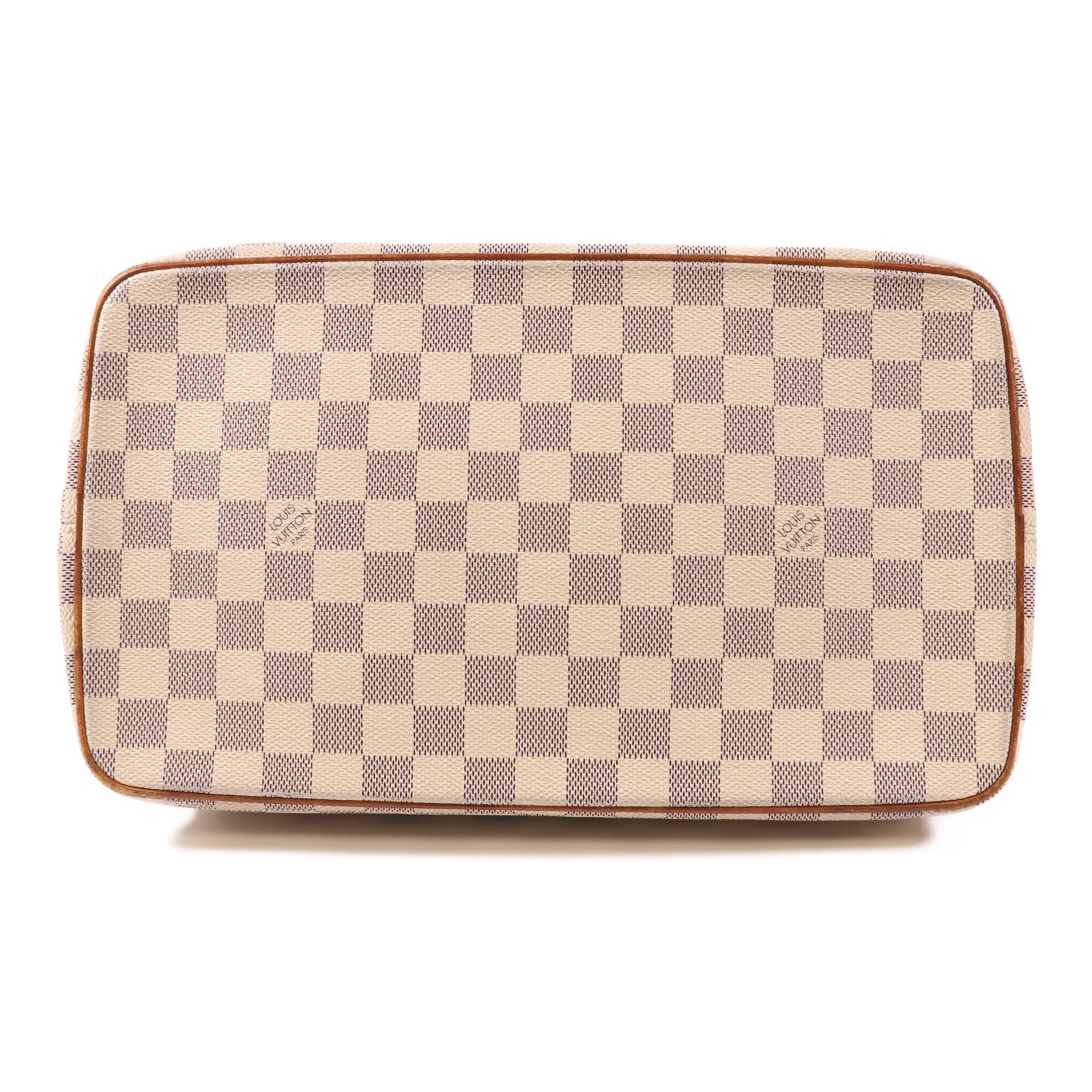 LOUIS VUITTON LV GHW Saleya MM Shoulder Bag N51185 Damier Azur White