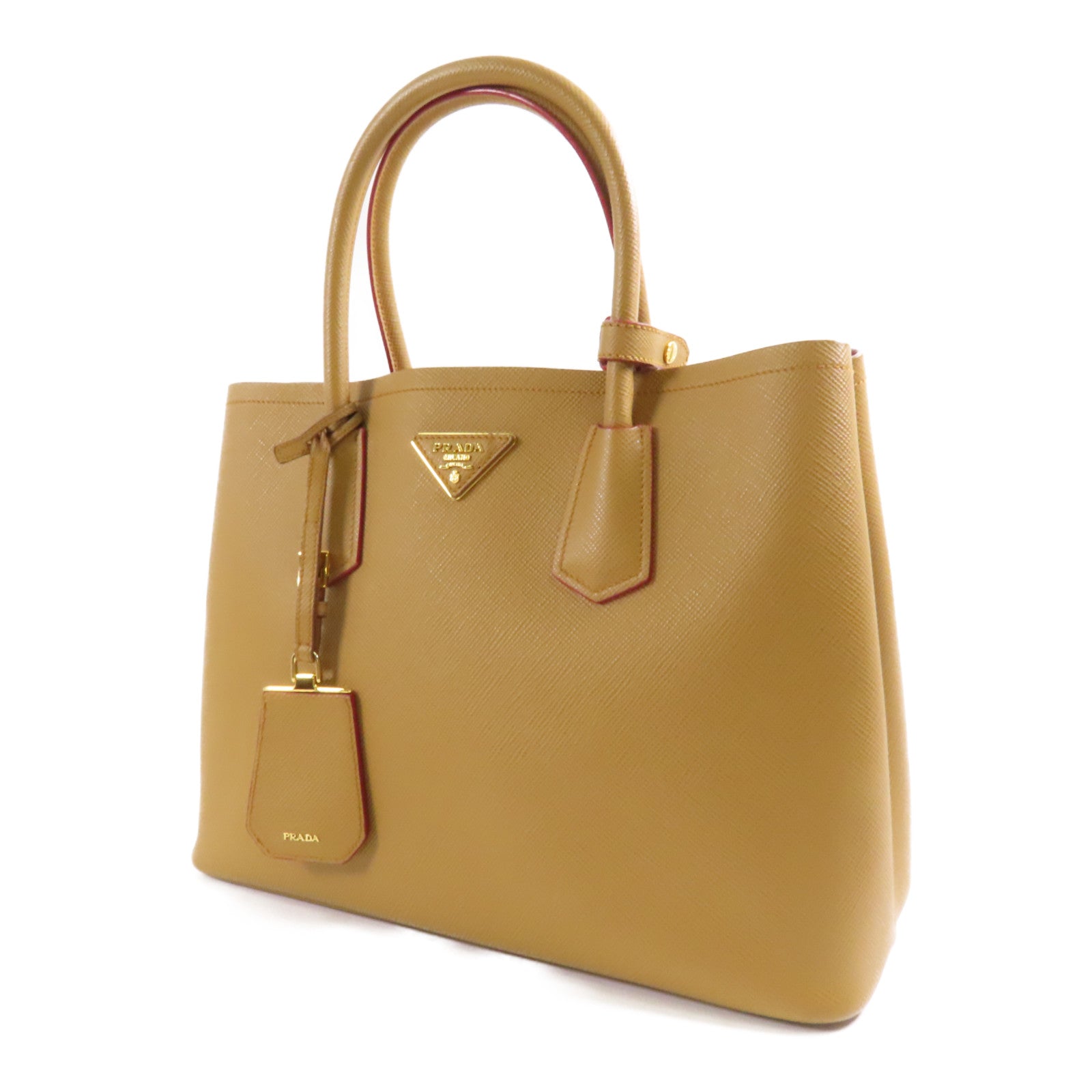 PRADA 牛皮皮革2 Way Shoulder金扣手挽肩背兩用袋