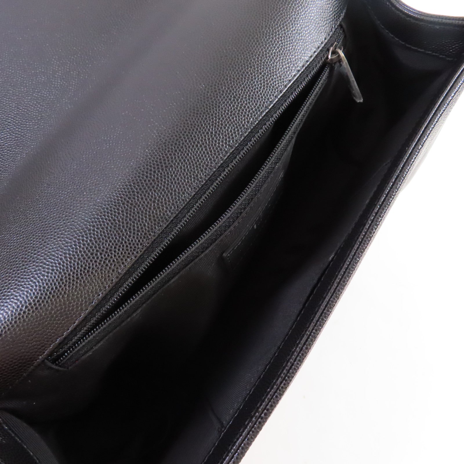 CHANEL 菱格Caviar皮革Boy Chanel Chain Shoulder Bag銀扣鏈帶肩背袋黑色