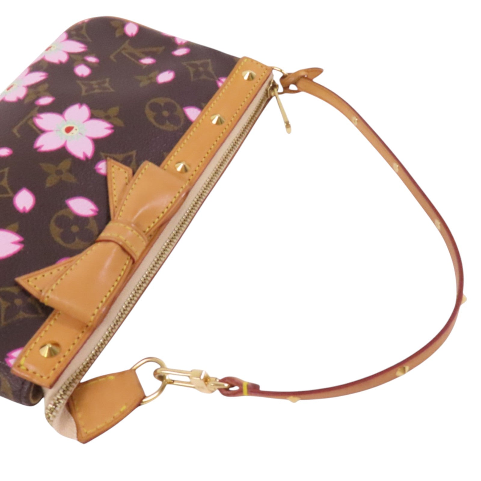 LOUIS VUITTON Monogram Cherry Blossom Pochette金扣肩背袋