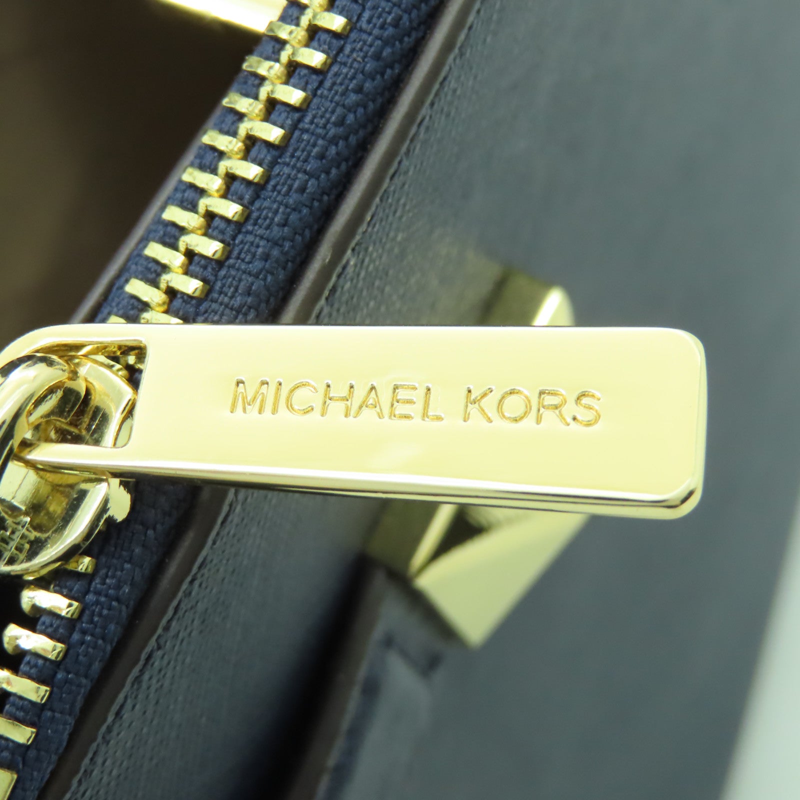 Michael Kors 【激減優惠】牛皮皮革Shoulder Bag金扣手挽肩背兩用袋藍色