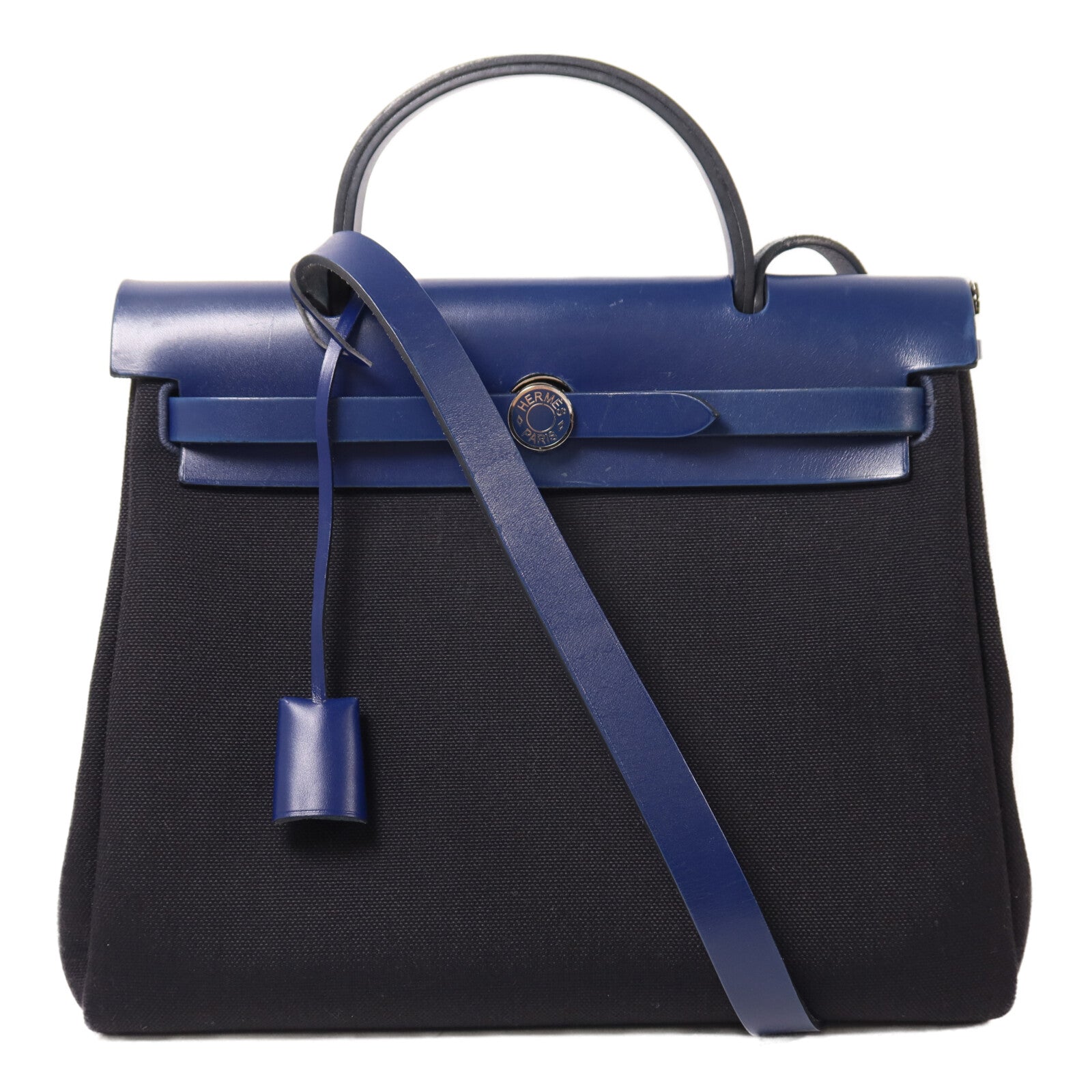 HERMES 帆布Herbag PM手挽肩背兩用袋Noir