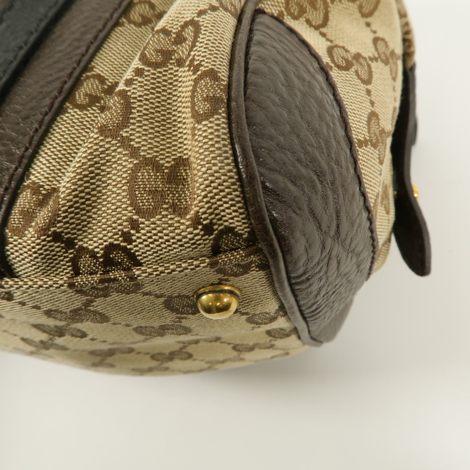 GUCCI 帆布/牛皮皮革Interlocking Boston手挽袋