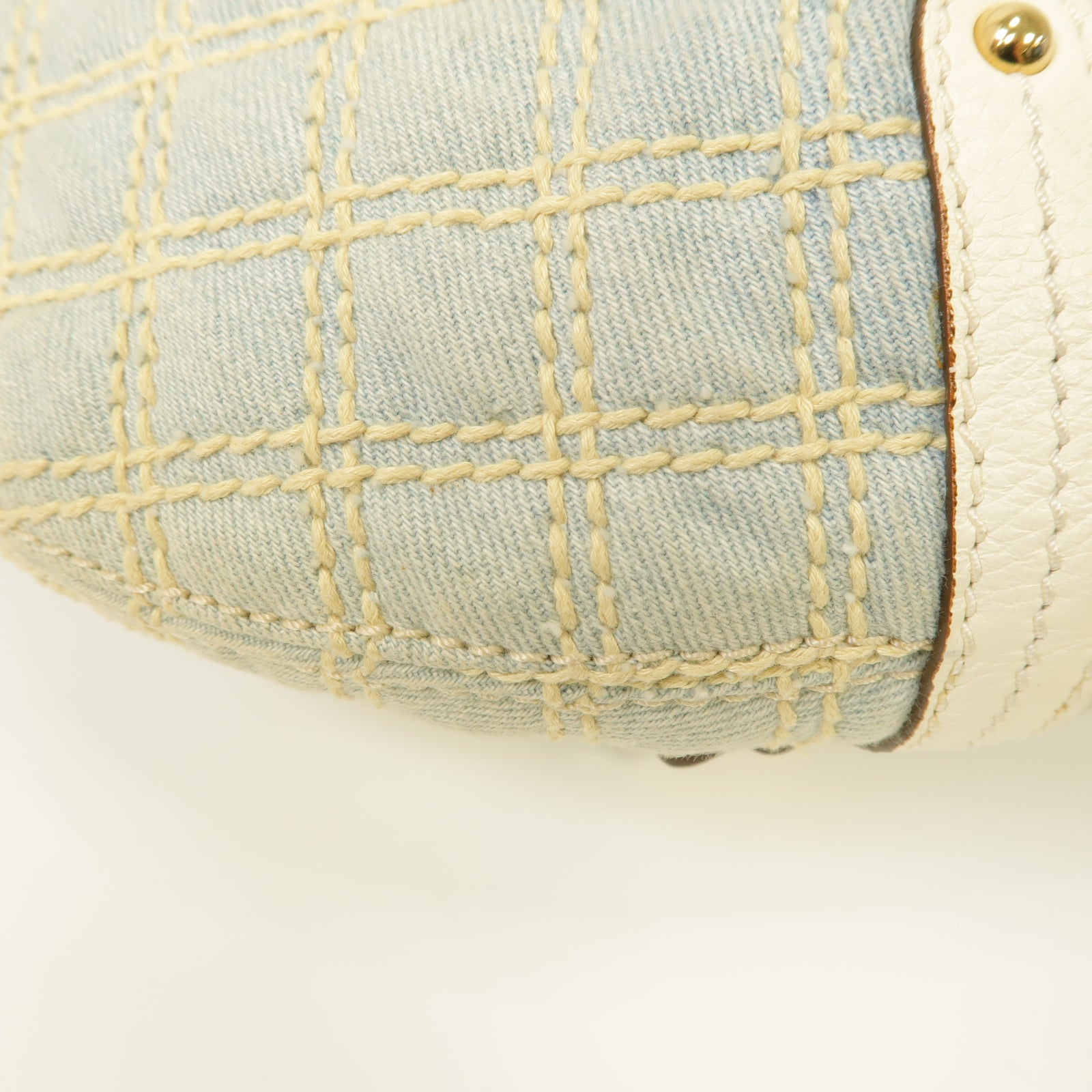 MARC JACOBS 帆布Shoulder Bag金扣肩背袋藍色