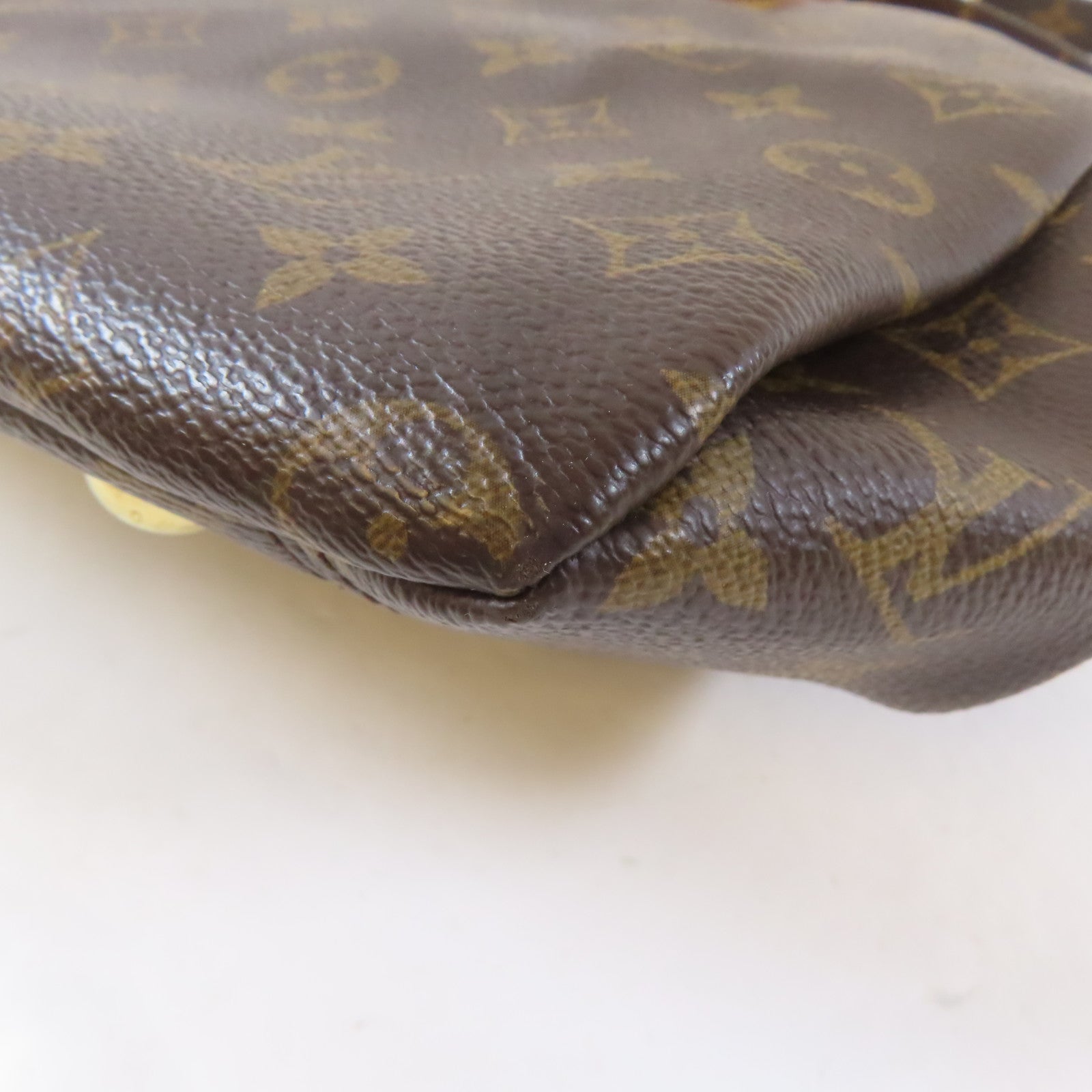 LOUIS VUITTON 【激減優惠】Monogram Pallas MM金扣手挽肩背兩用袋啡色/紅色
