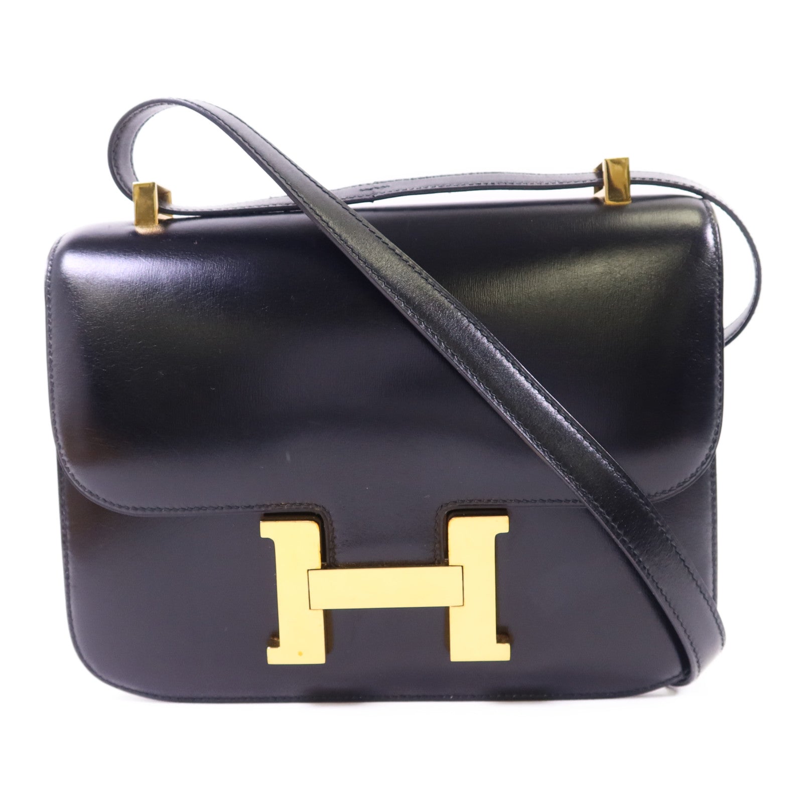 HERMES Box Calf皮革Constance 24金扣肩背袋