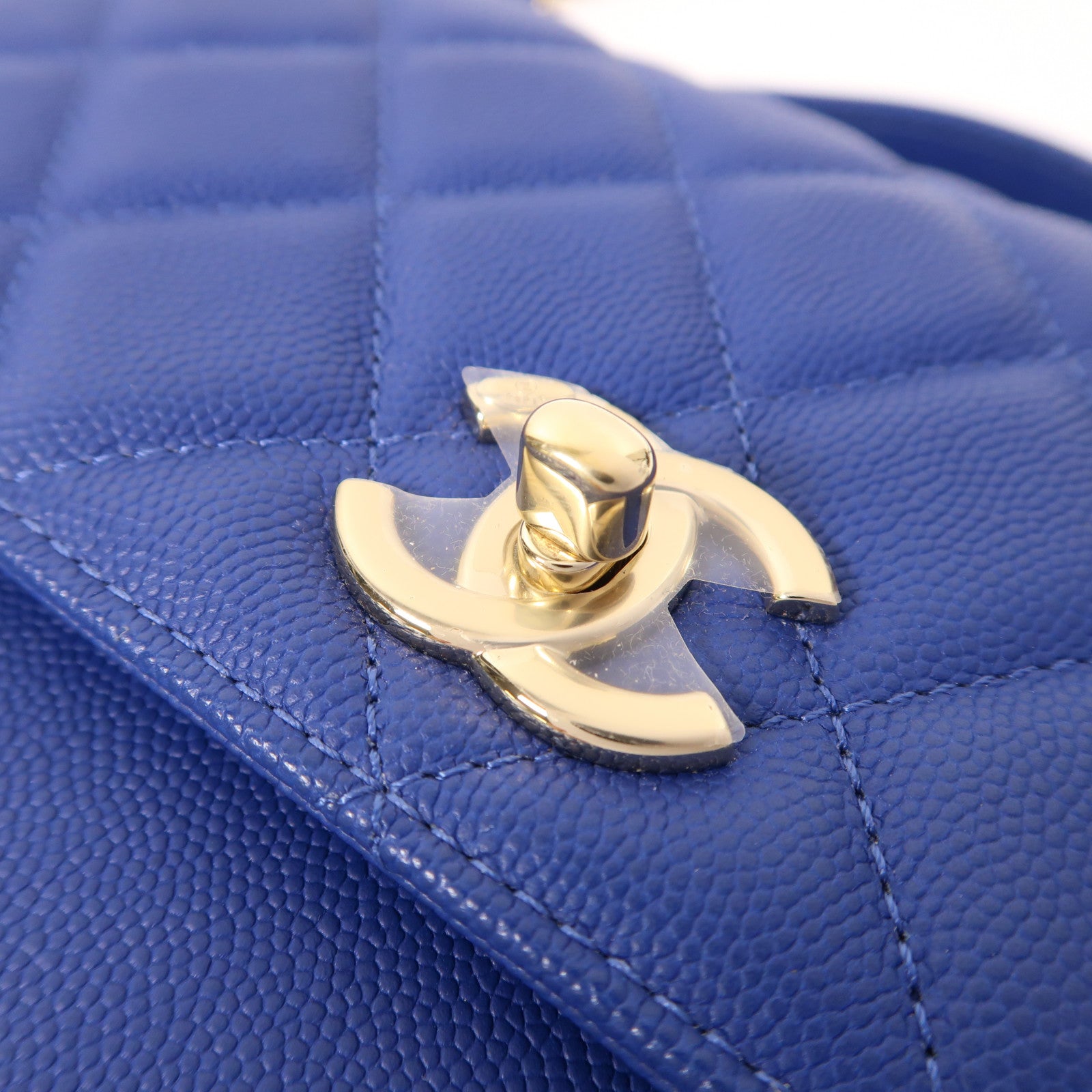 CHANEL 牛皮皮革Business Affinity金扣鏈帶手挽肩背兩用袋