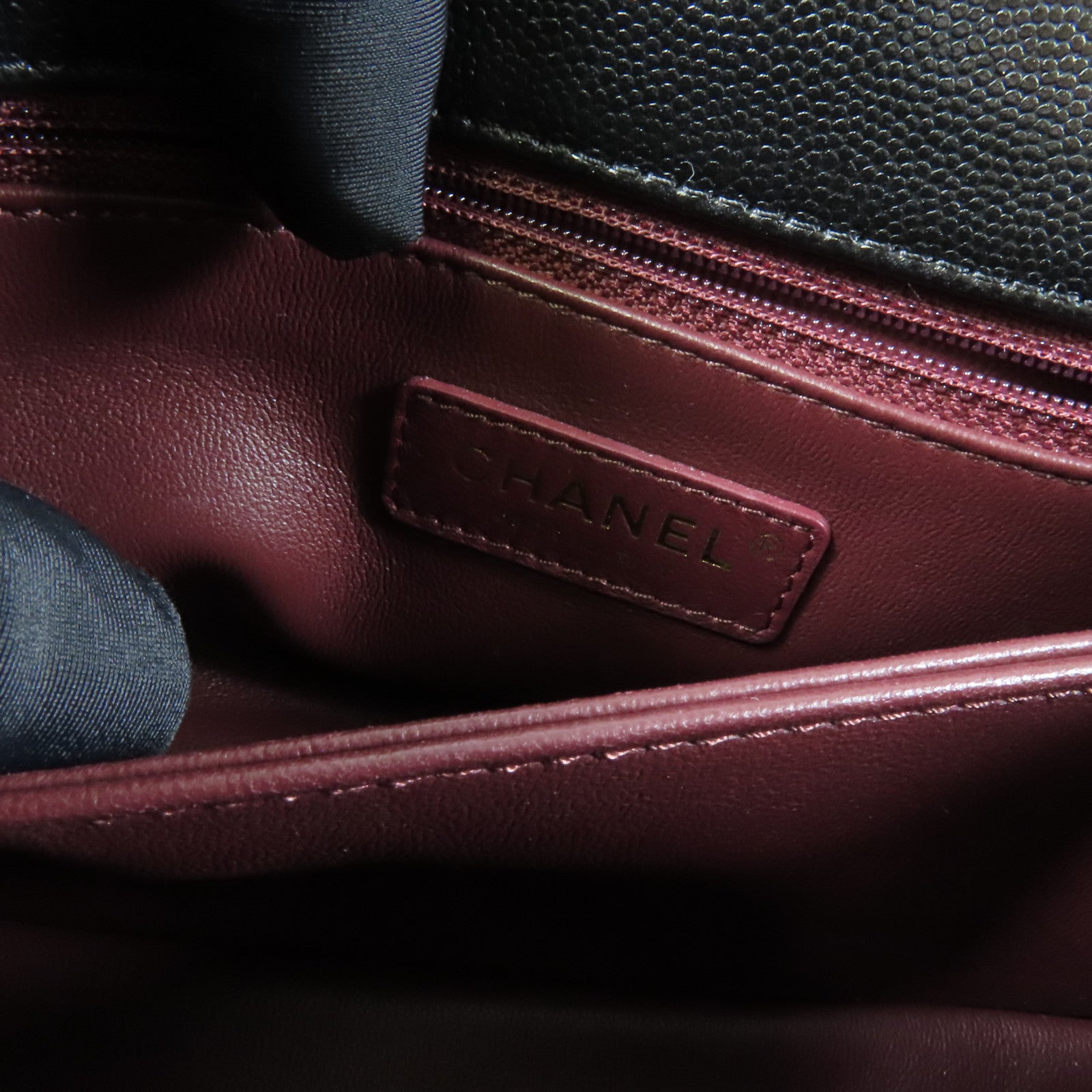 CHANEL 牛皮皮革Coco Handle Small金扣手挽肩背兩用袋