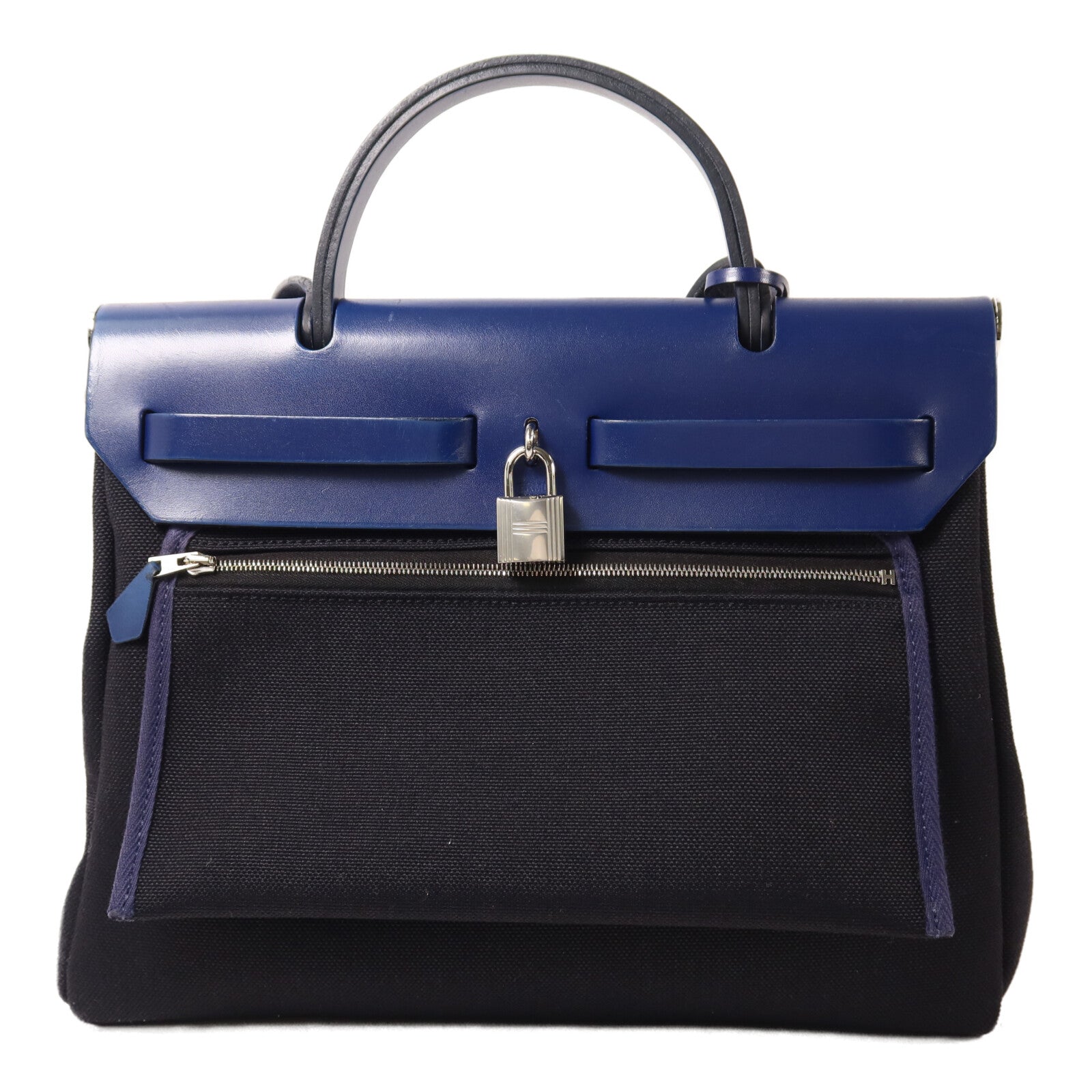 HERMES 帆布Herbag PM手挽肩背兩用袋Noir