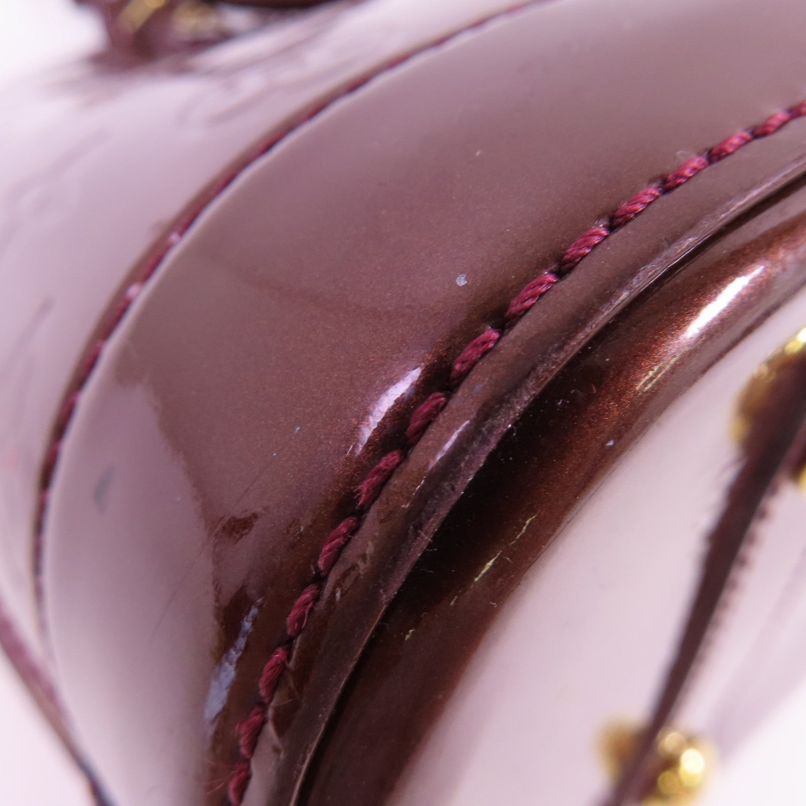 LOUIS VUITTON Monogram Vernis Alma PM Hand Bag金扣手挽袋