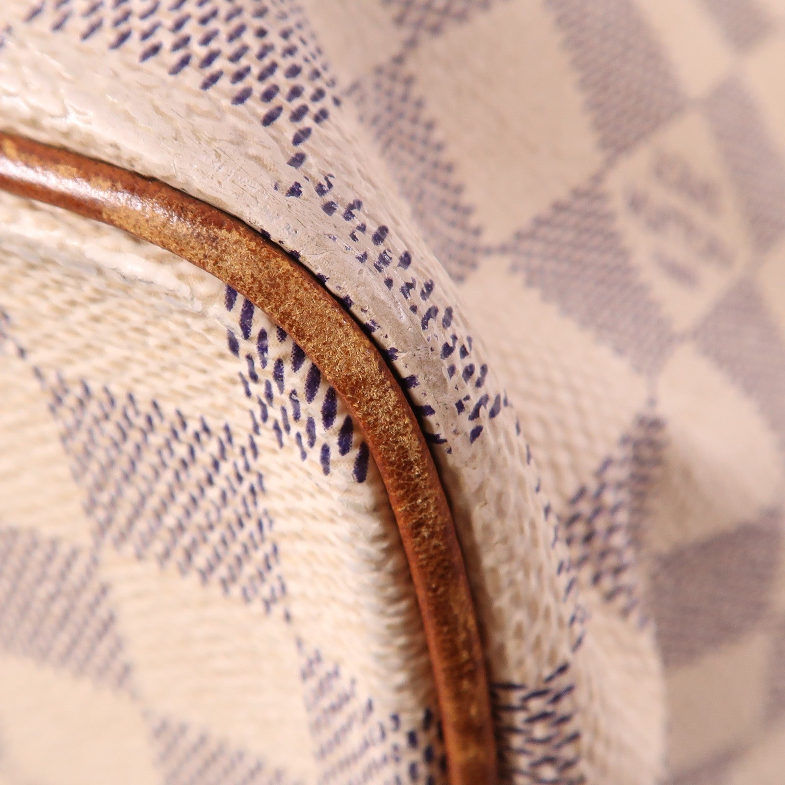 LOUIS VUITTON LV GHW Saleya MM Shoulder Bag N51185 Damier Azur White
