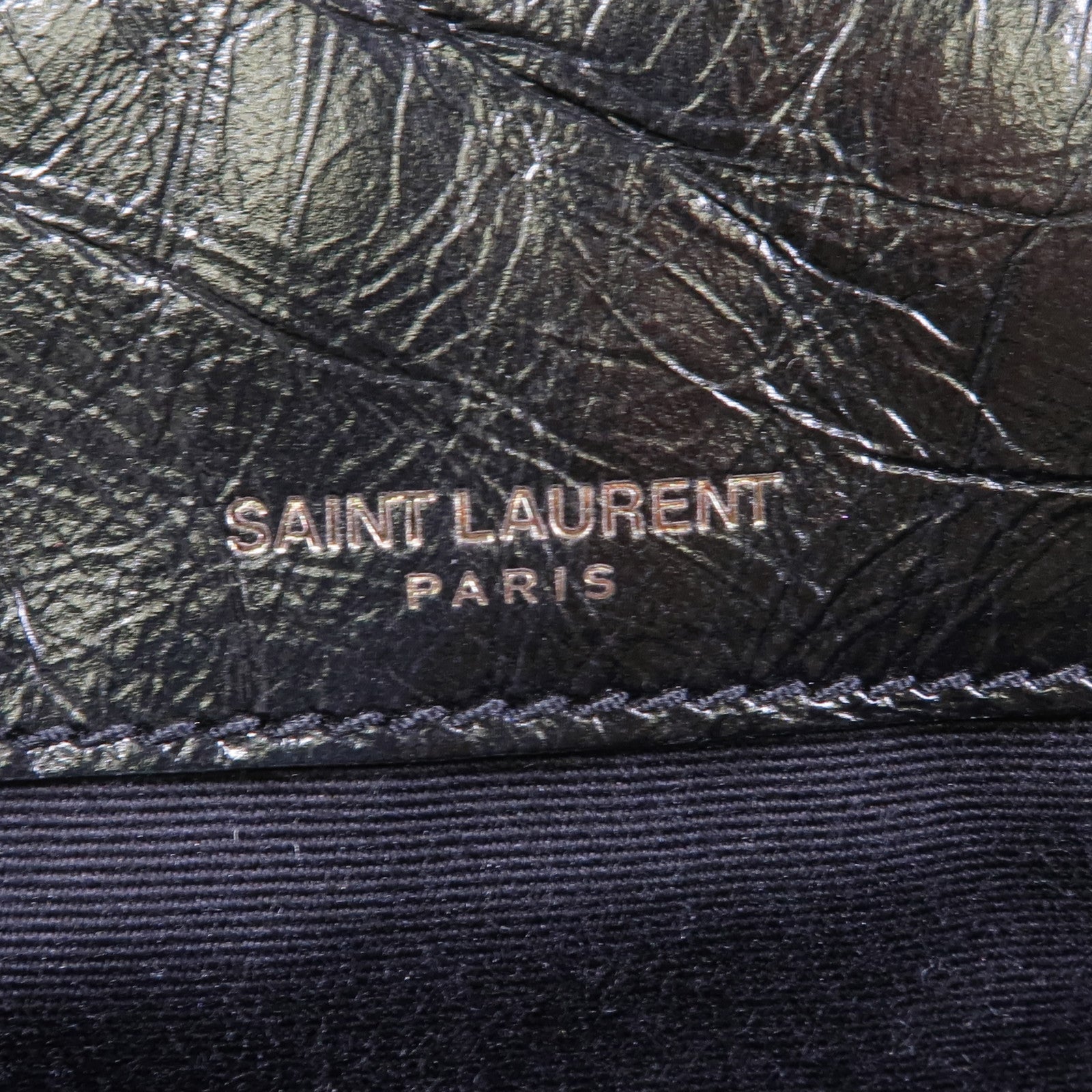 YVES SAINT LAURENT 牛皮皮革Niki Baby銀扣鏈帶肩背袋
