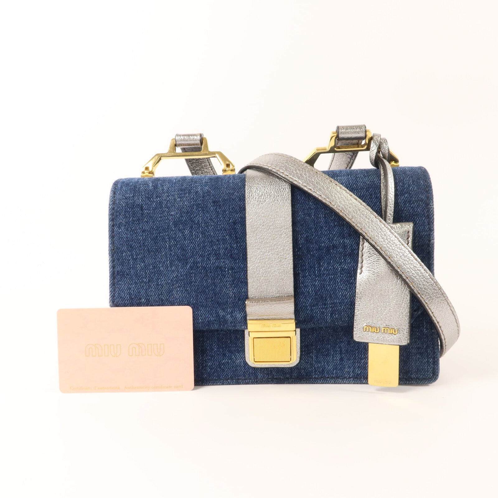Miu Miu 牛仔布料Shoulder Bag肩背袋