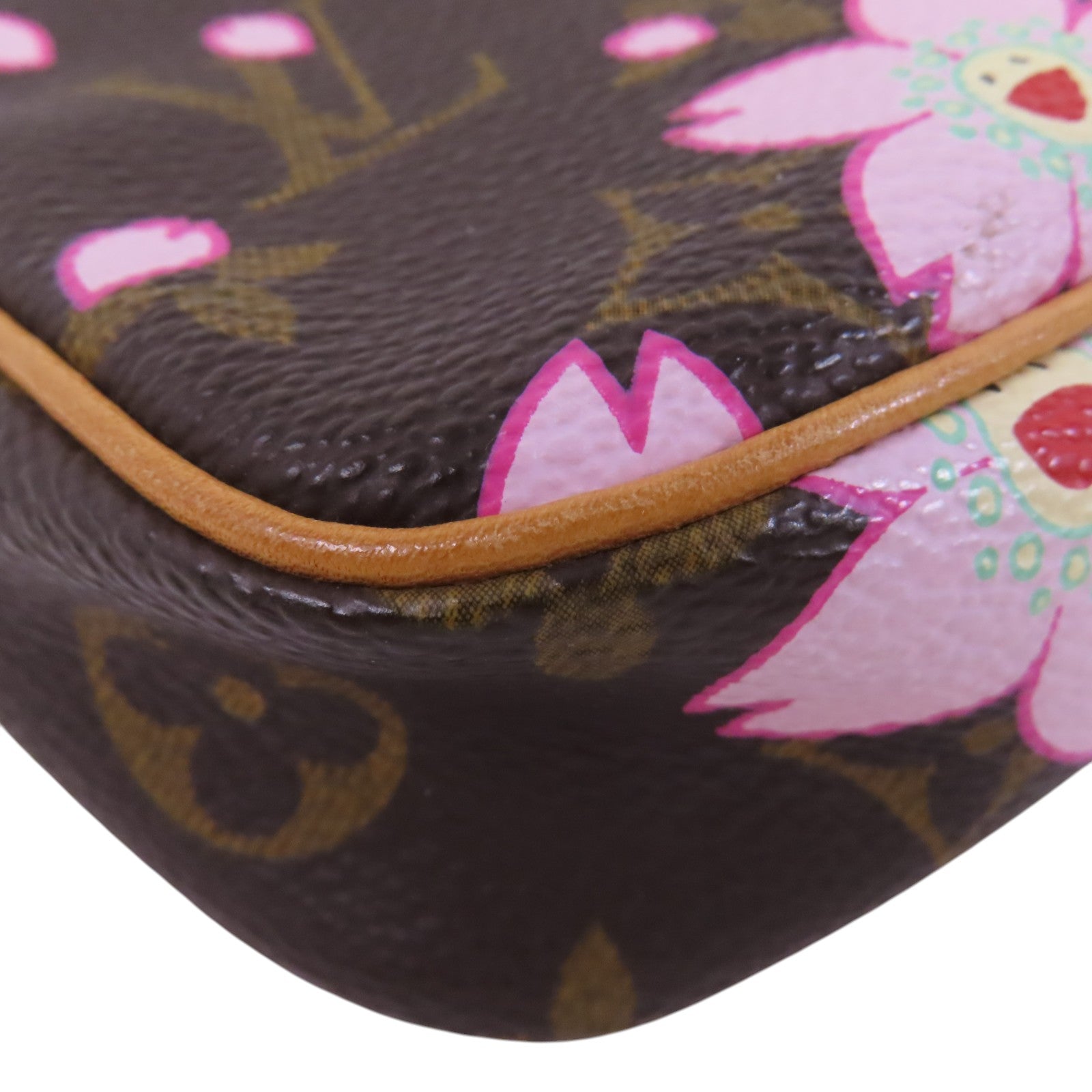 LOUIS VUITTON Monogram Cherry Blossom Pochette金扣肩背袋