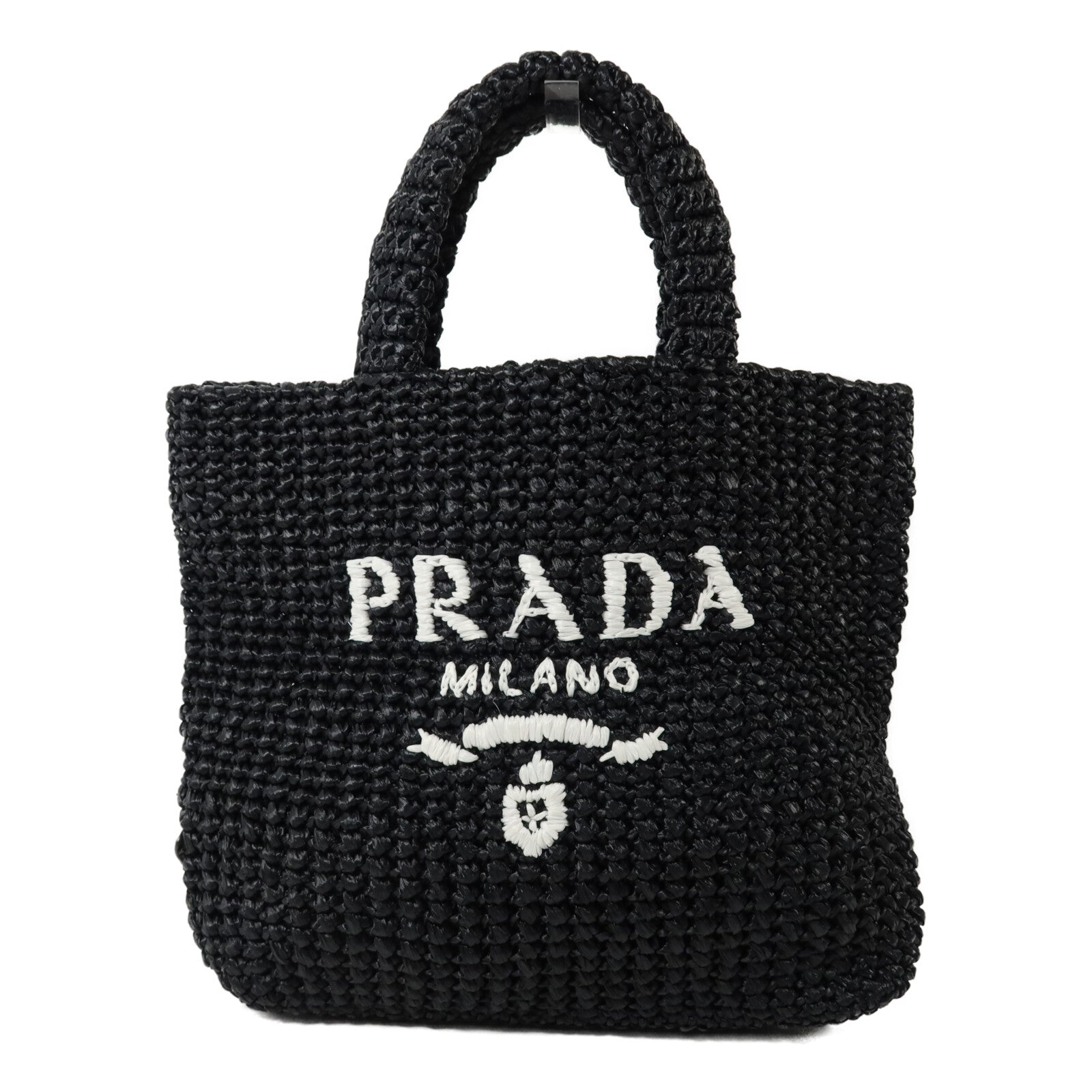 PRADA Raffia Small Crochet Tote手挽袋